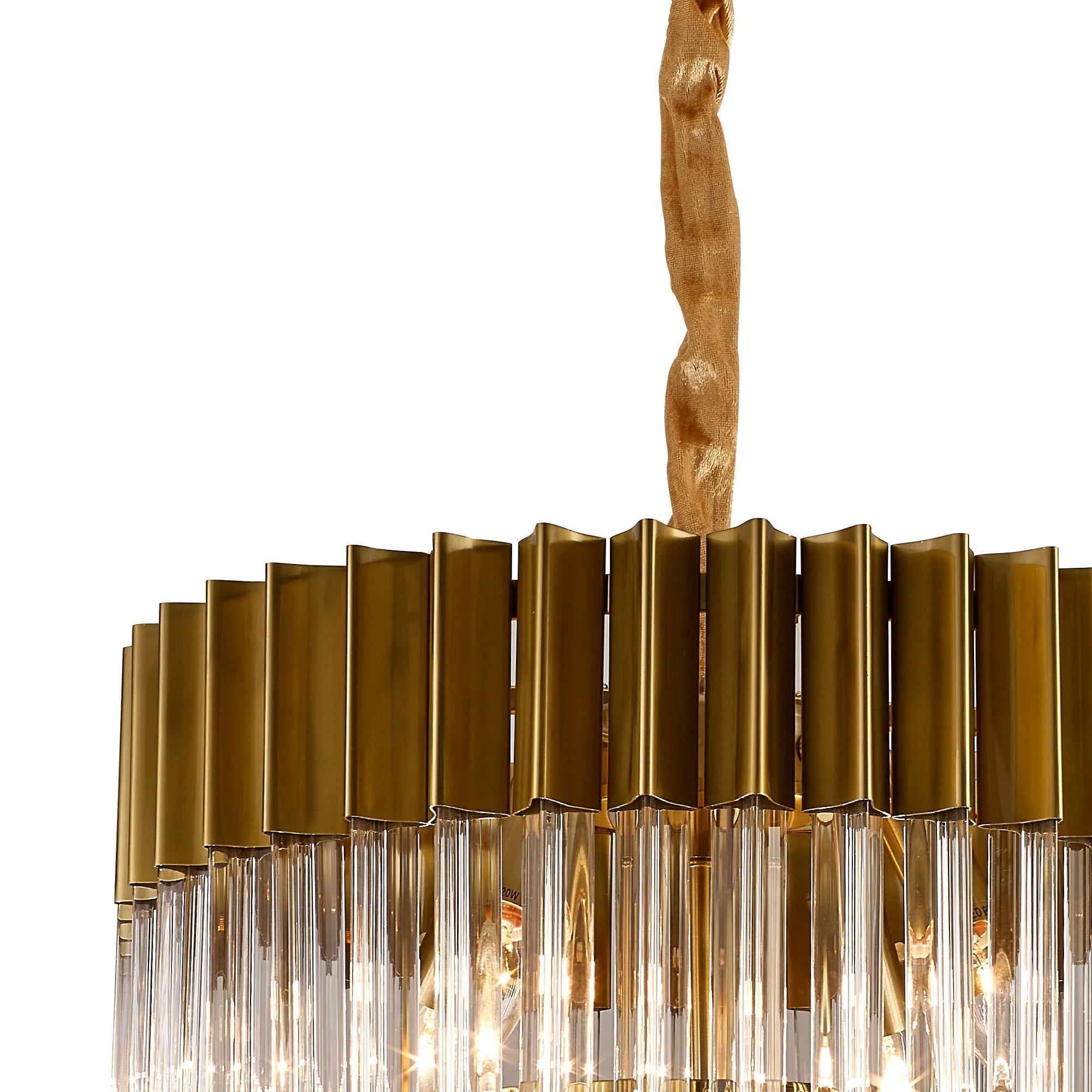 Cedar 45cm Pendant Round 5 Light - Brass & Clear
