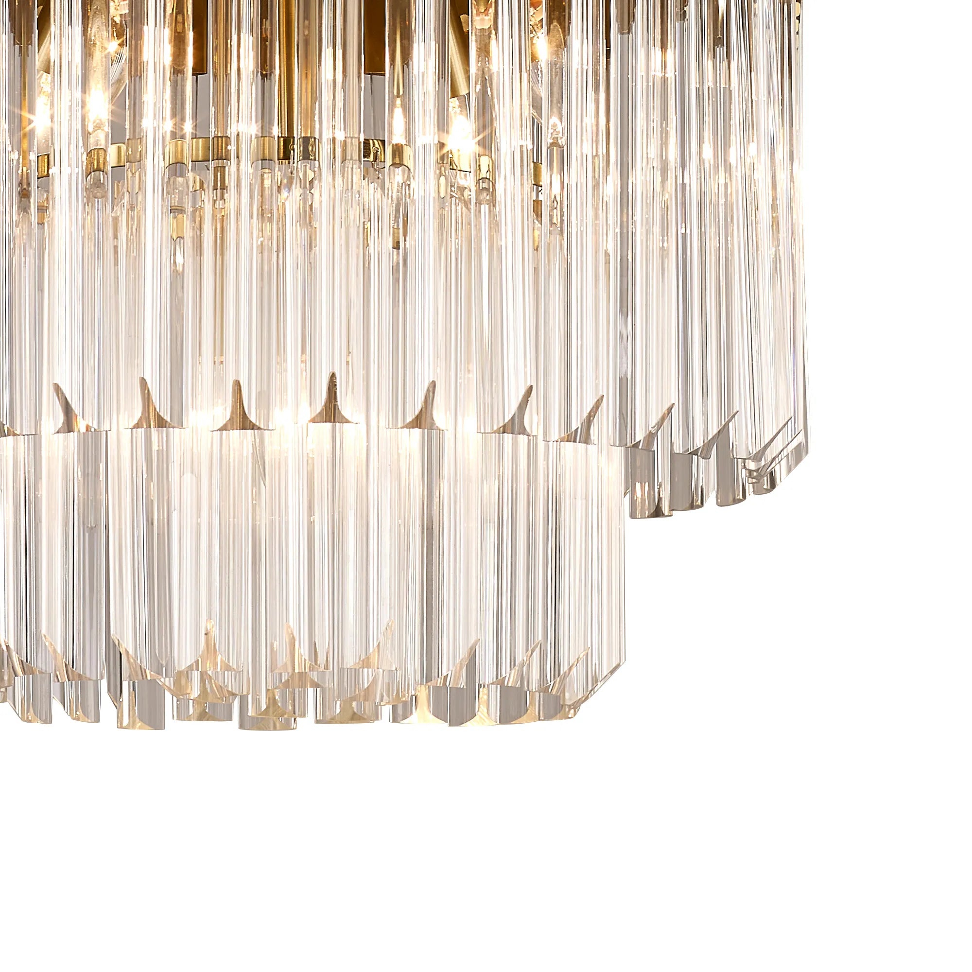 Cedar 45cm Pendant Round 5 Light - Brass & Clear