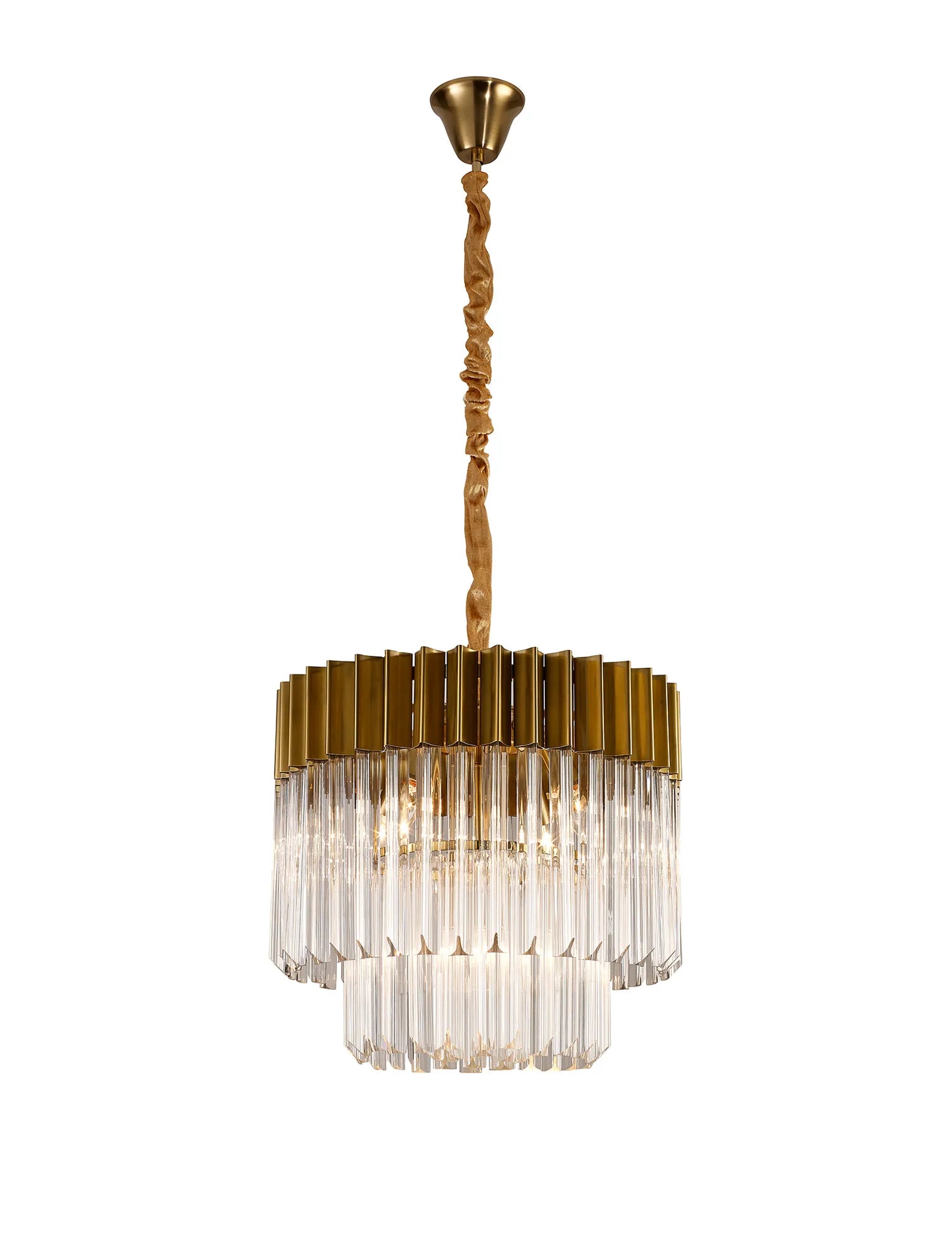 Cedar 45cm Pendant Round 5 Light - Brass & Clear