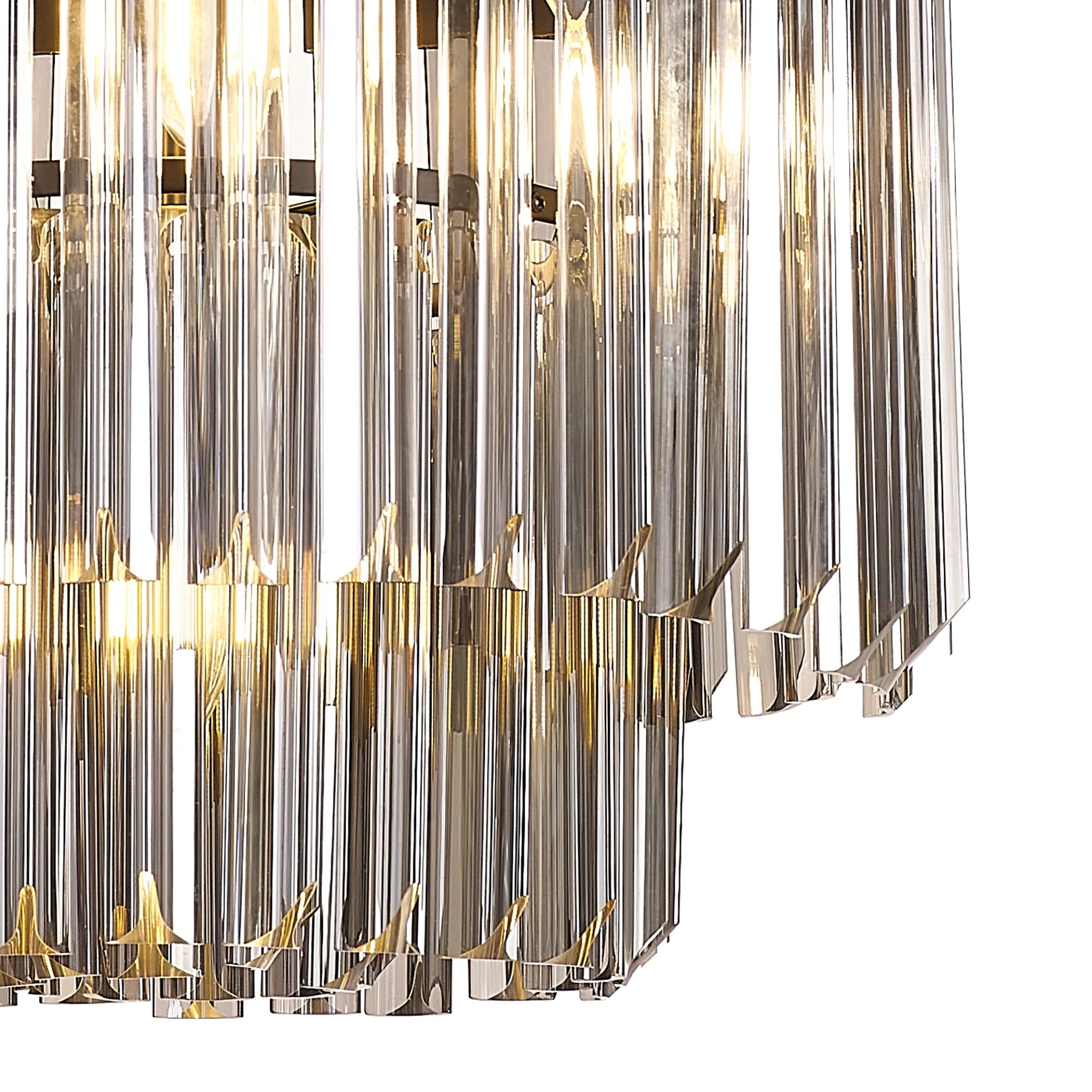 Cedar 45cm Pendant Round 5 Light - Matt Black & Smoked