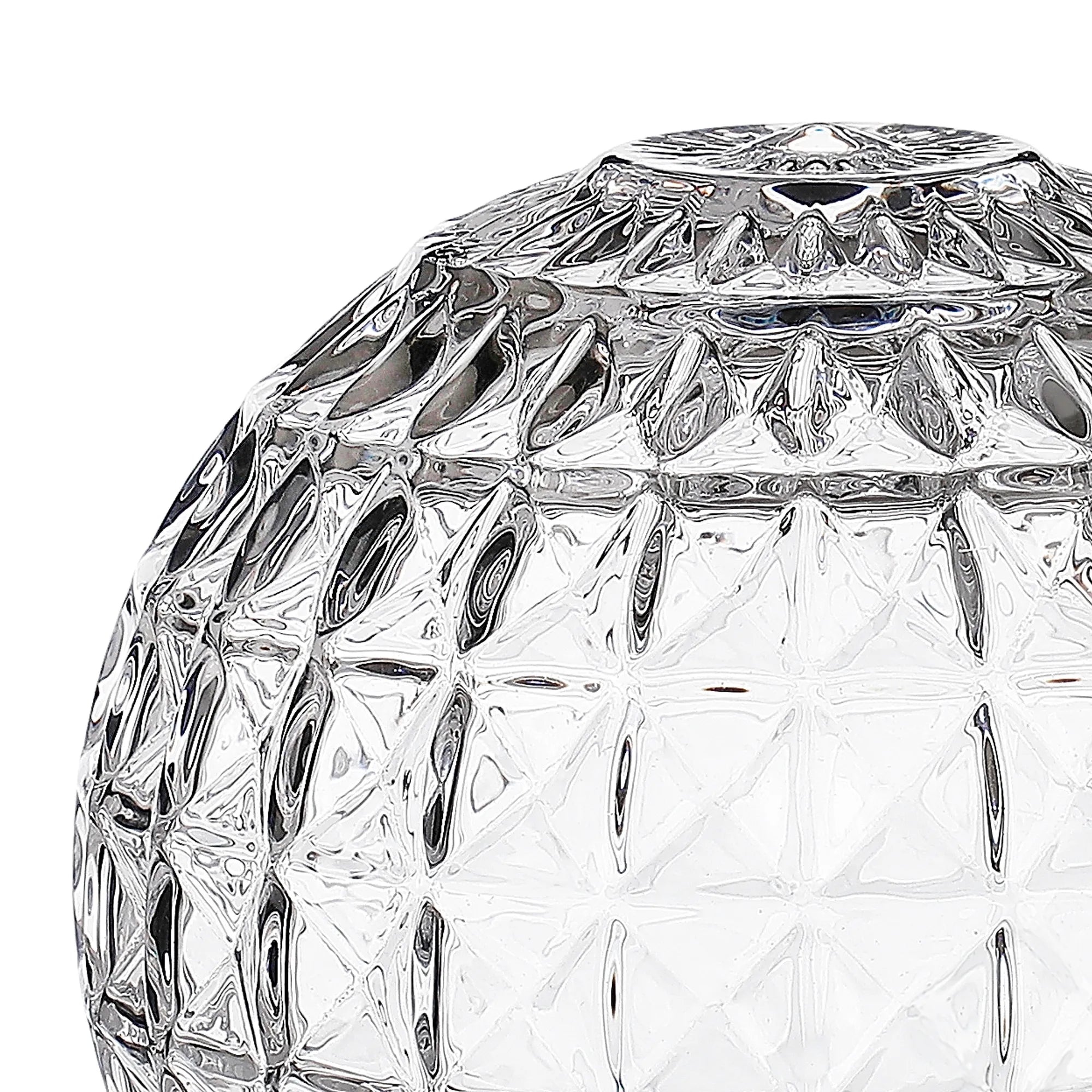 Dene 12cm Cross Pattern Round Glass Shade (E) Clear