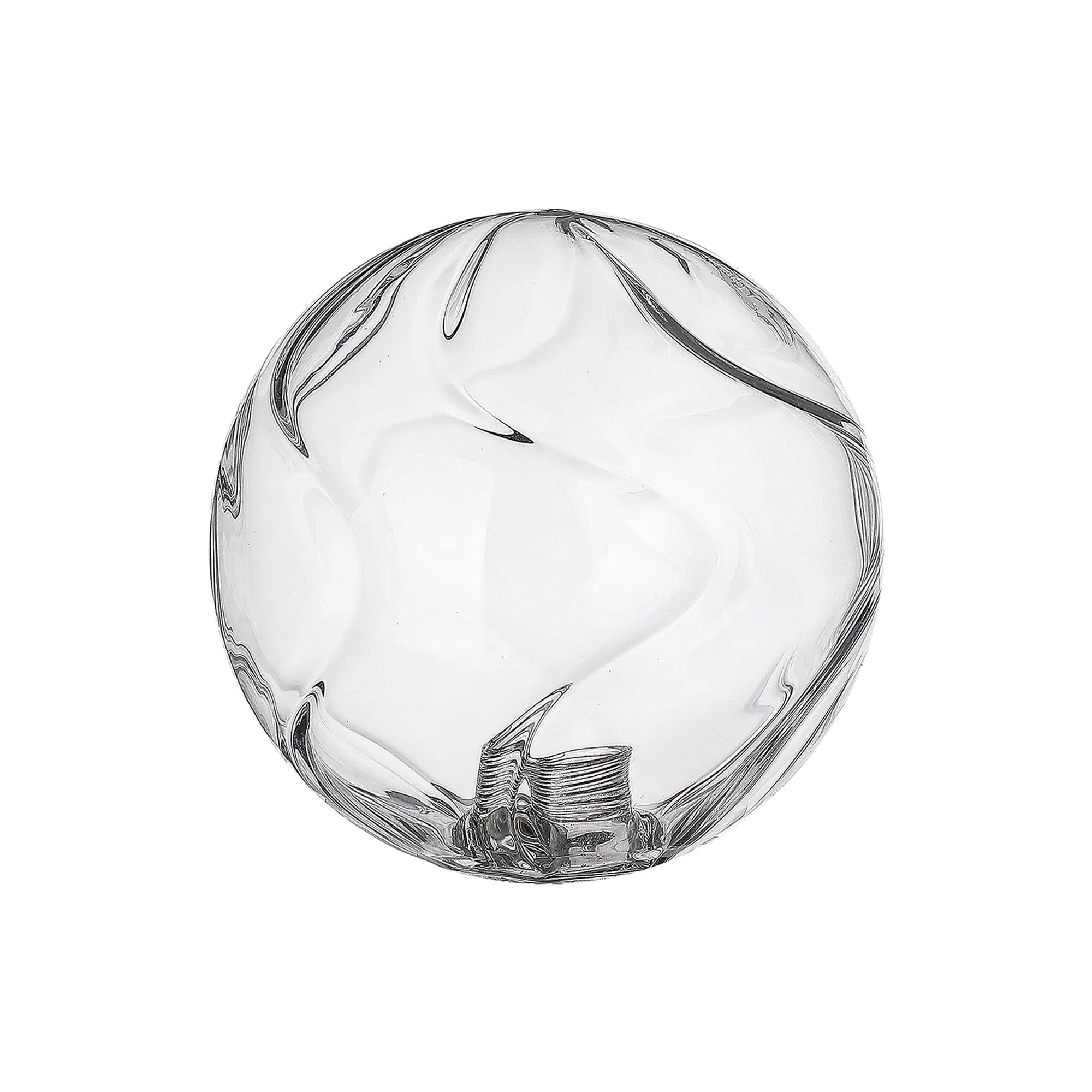 Dene 12cm Waved Round Glass Shade (G) Clear