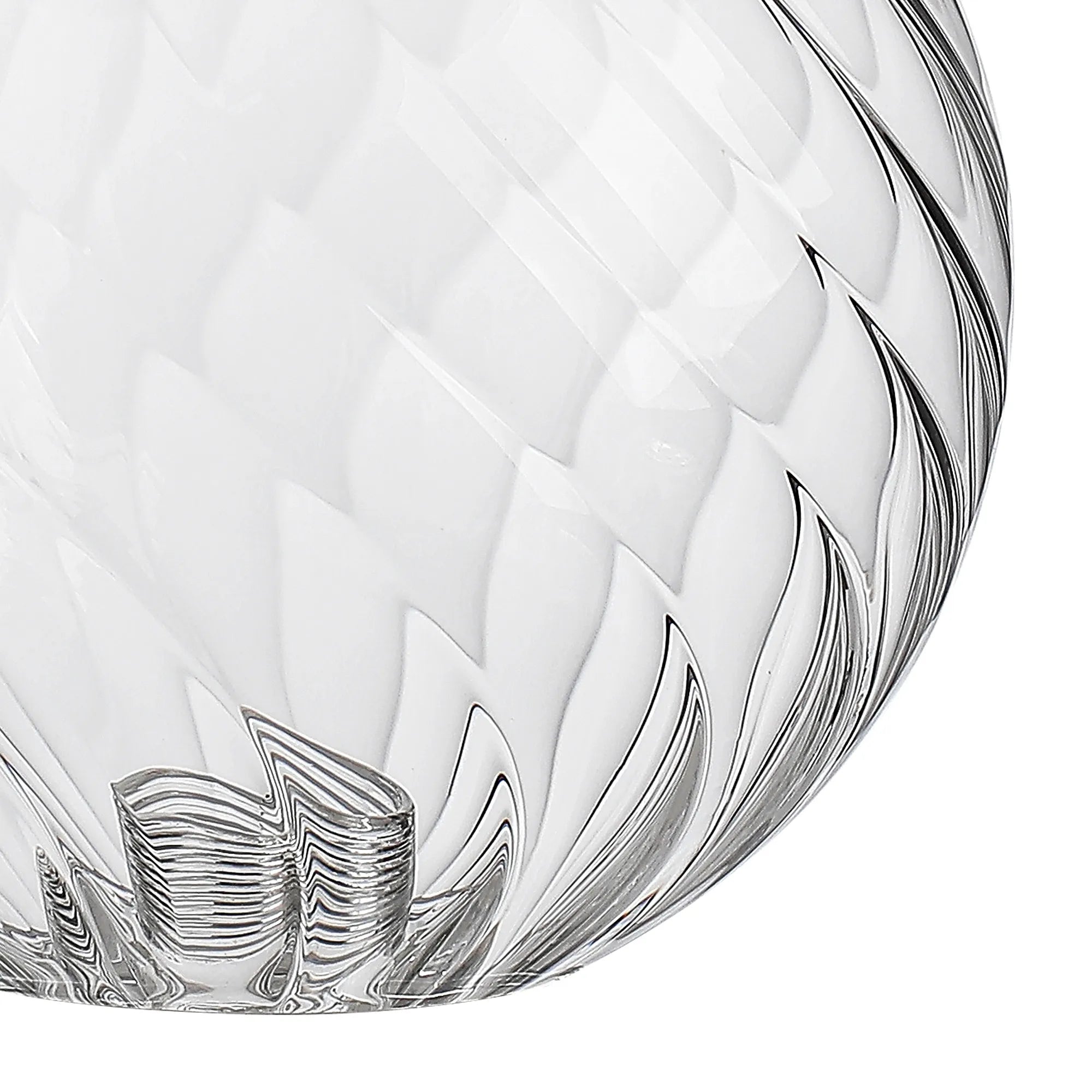 Dene 12cm Swirl Round Glass Shade (H) Clear