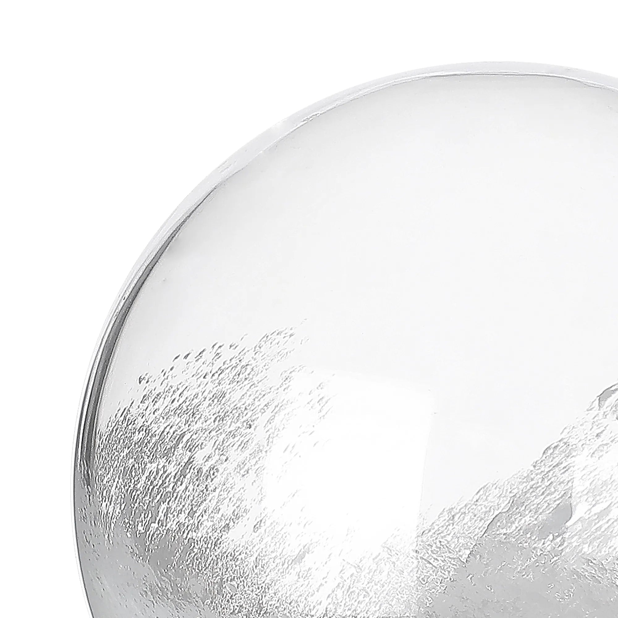 Dene 12cm Two-Tone Snow Specks Round Glass Shade (J) White & Clear