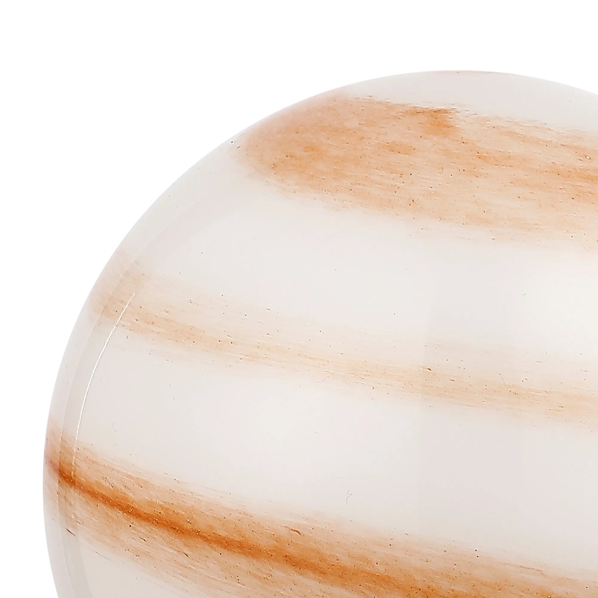 Dene 12cm Round Marble Effect Glass Shade (C) White & Brown