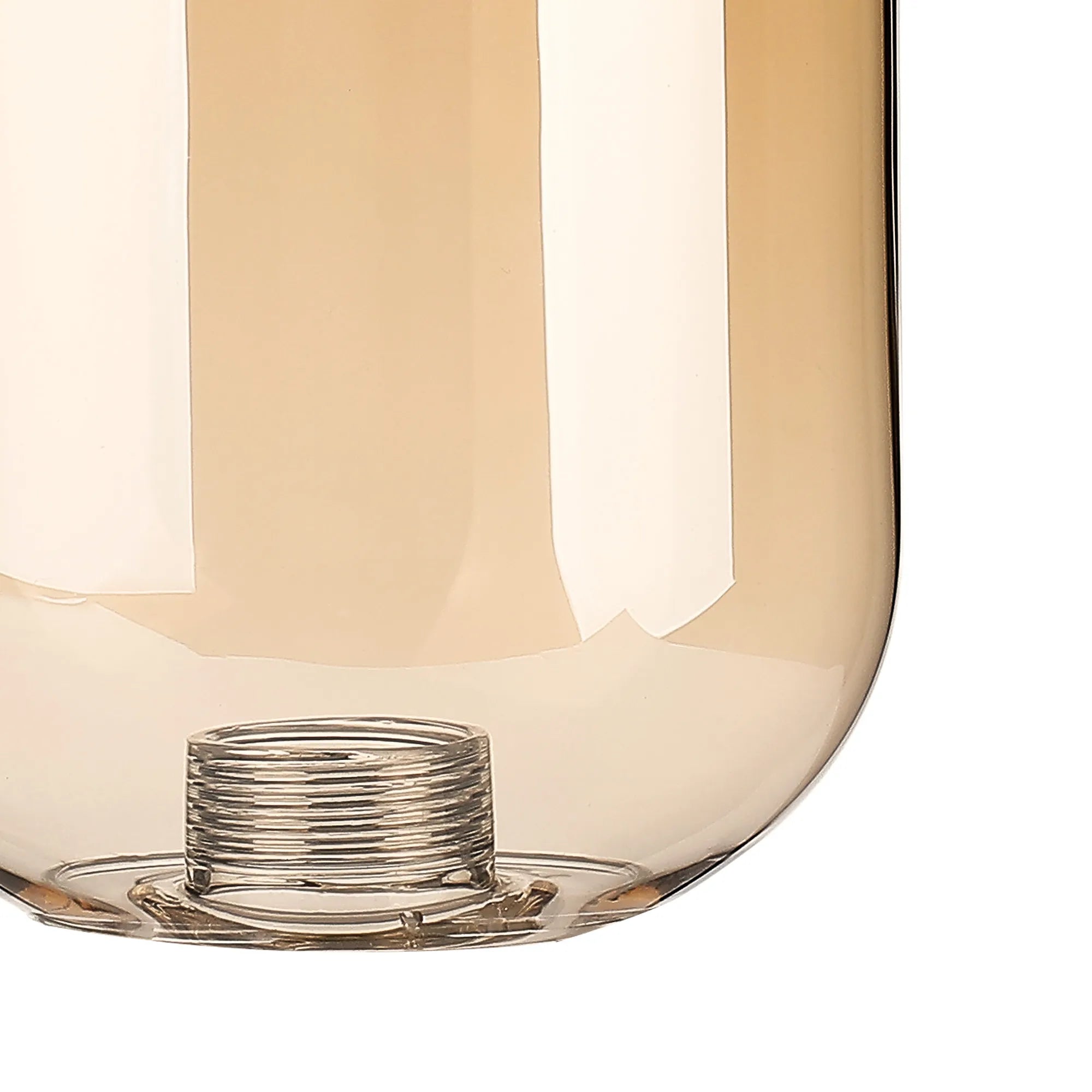 Dene 9x12.5cm Smooth Tubular Glass Shade (D) Amber Plated