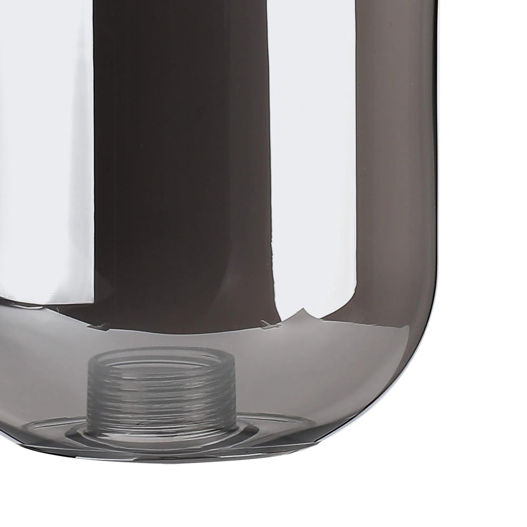 Dene 9x12.5cm Smooth Tubular Glass Shade (D) Smoke Plated