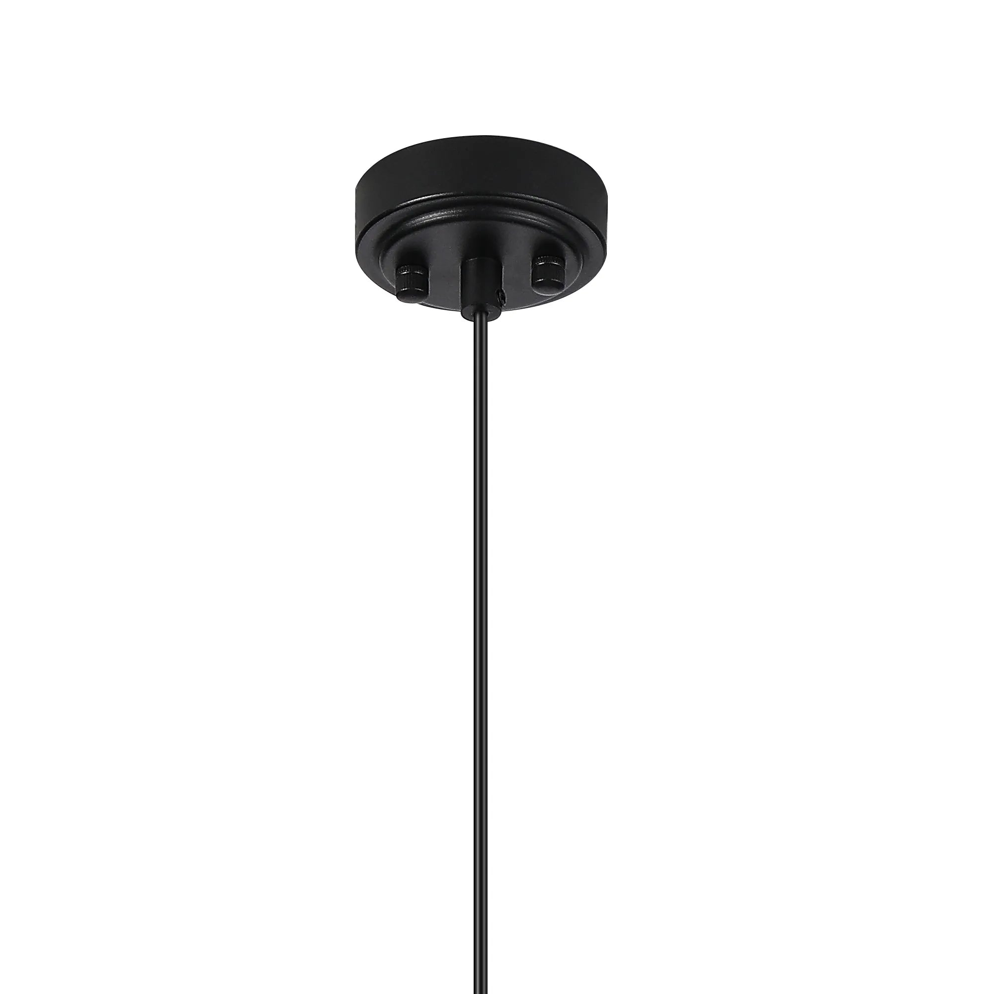 Dene Pendant 1 Light - IP44 Satin Black & Clear Dune Effect Round Glass