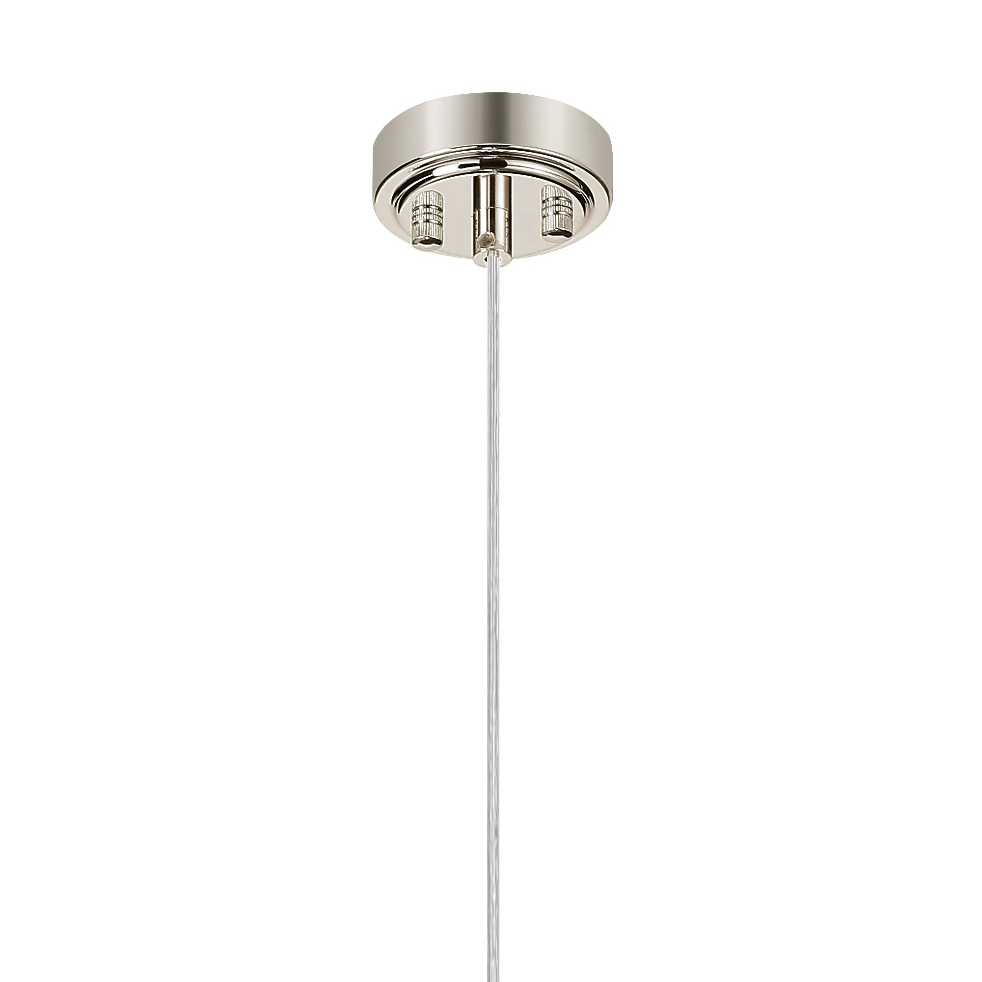 Dene Pendant 1 Light - IP44 Polished Nickel & Amber Smooth Round Glass