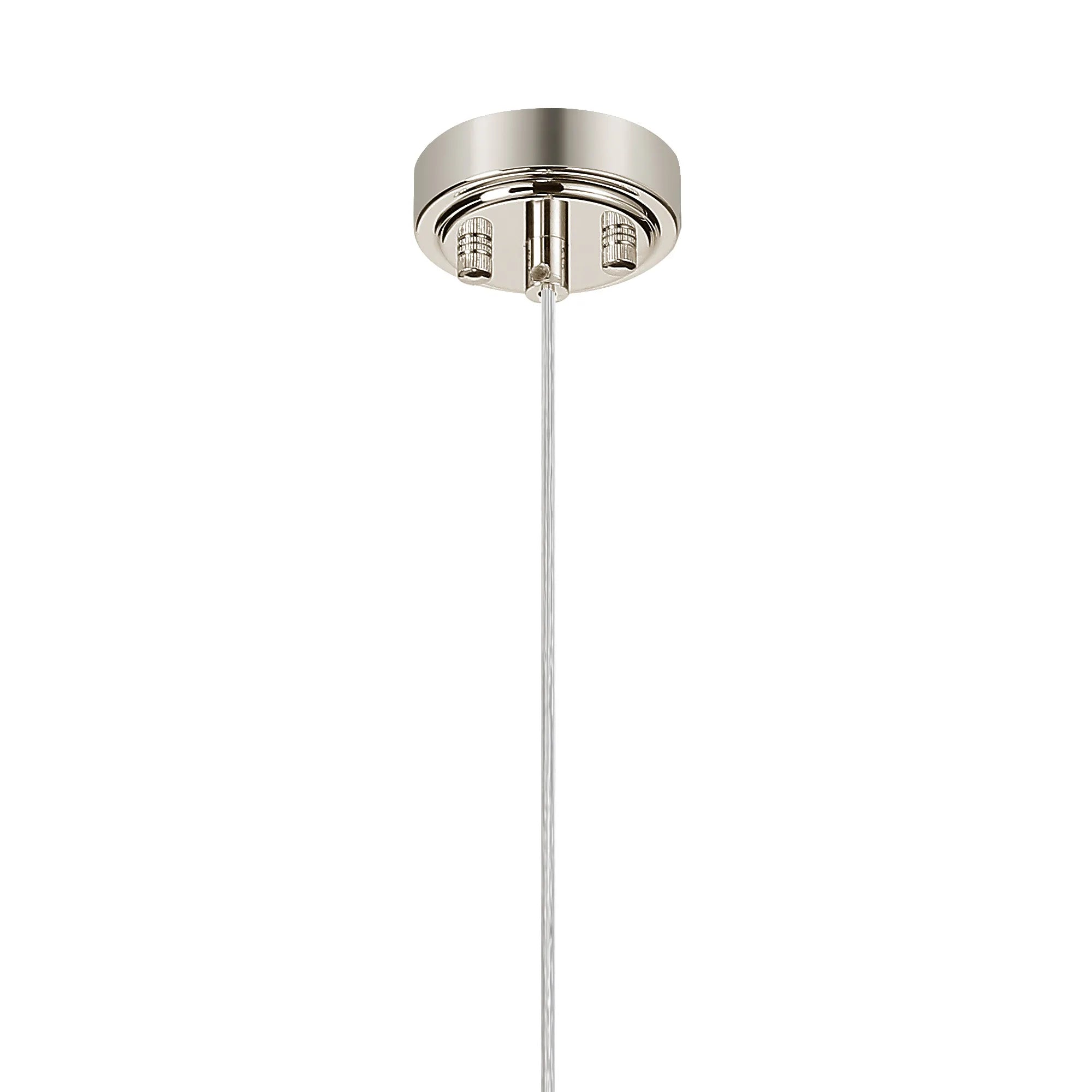 Dene Pendant 1 Light - IP44 Polished Nickel & Amber Smooth Tubular Glass
