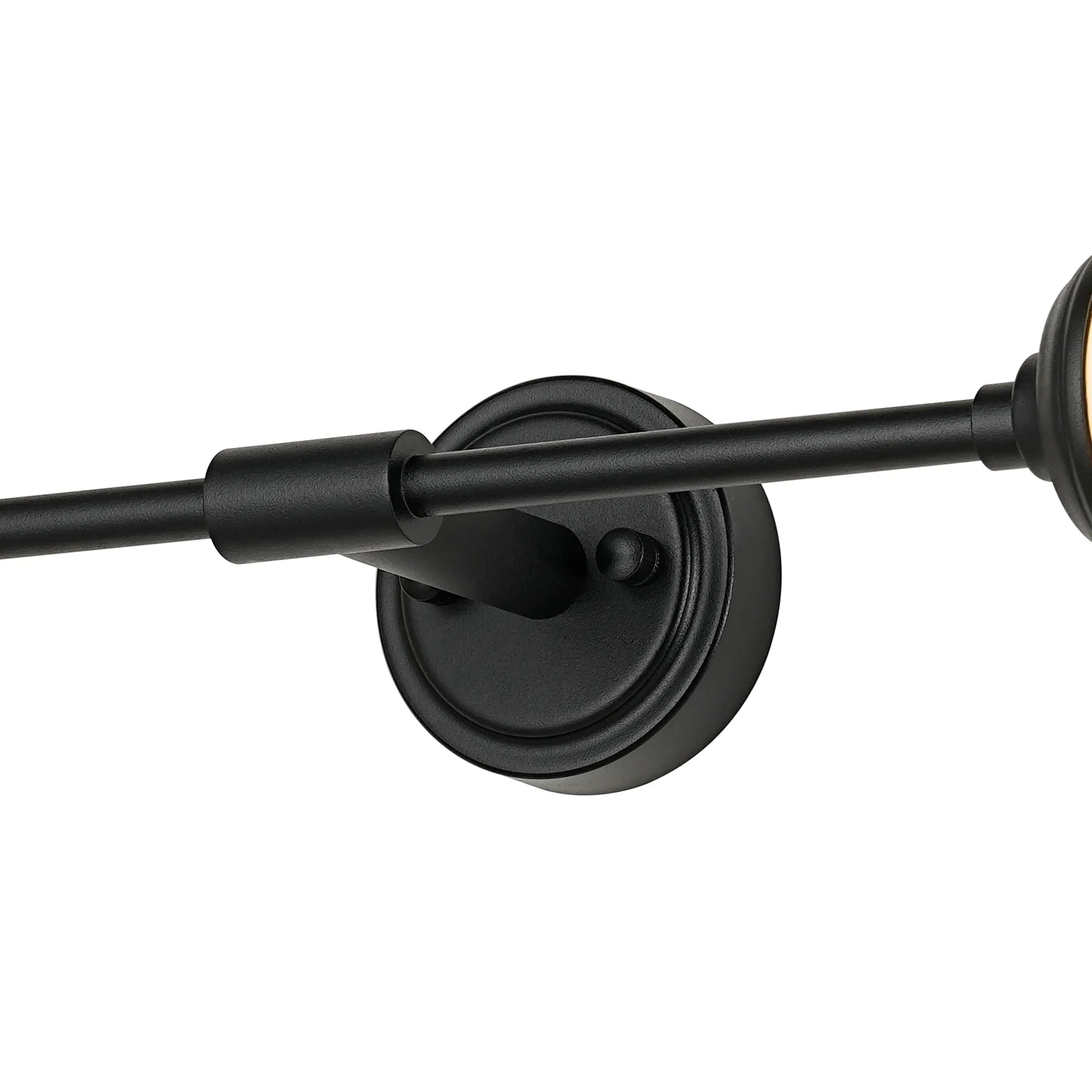 Dene Ceiling & Wall Light - Linear 2 Light - IP44 Satin Black & White Smooth Tubular Glass