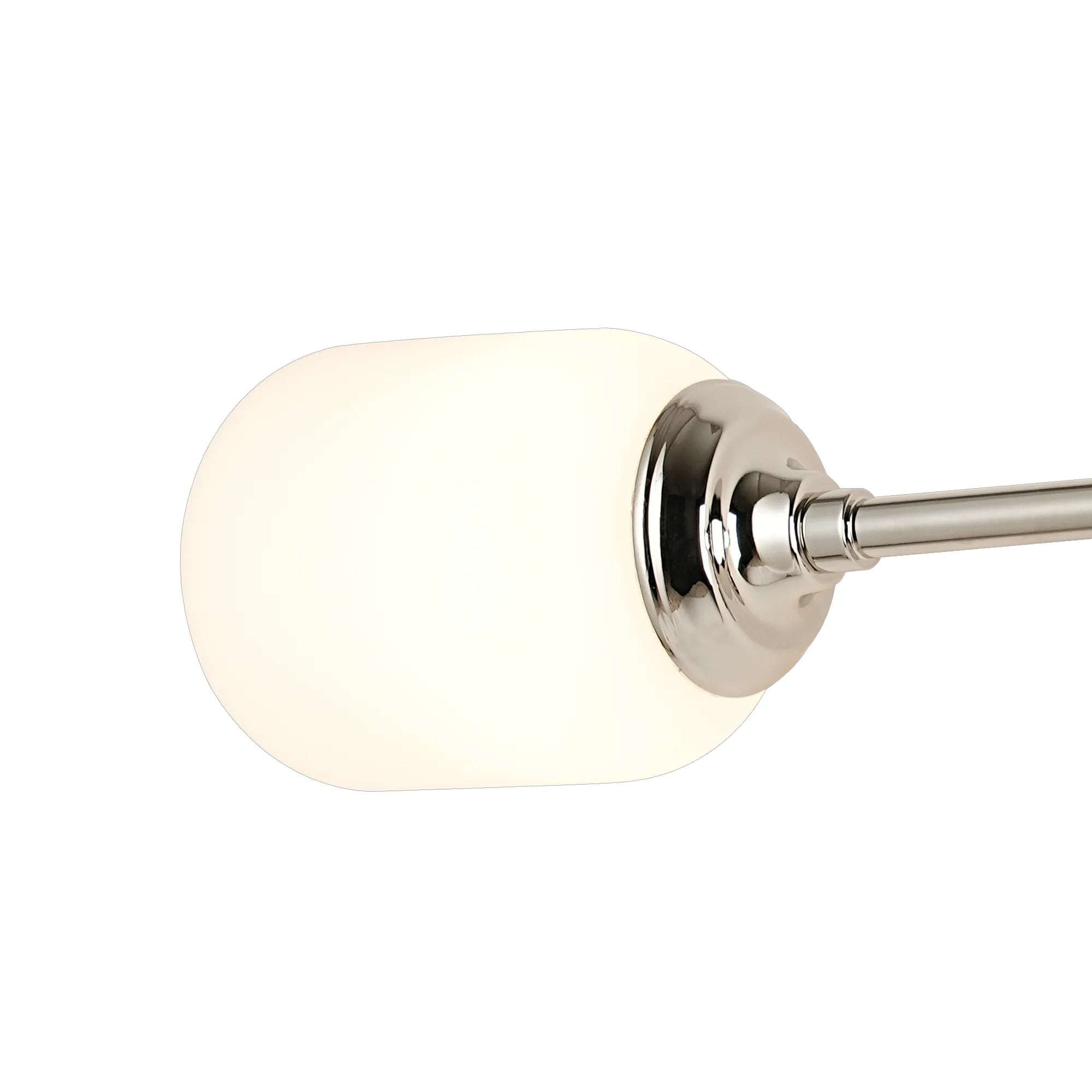 Dene Ceiling & Wall Light - Linear 2 Light - IP44 Nickel & White Smooth Tubular Glass