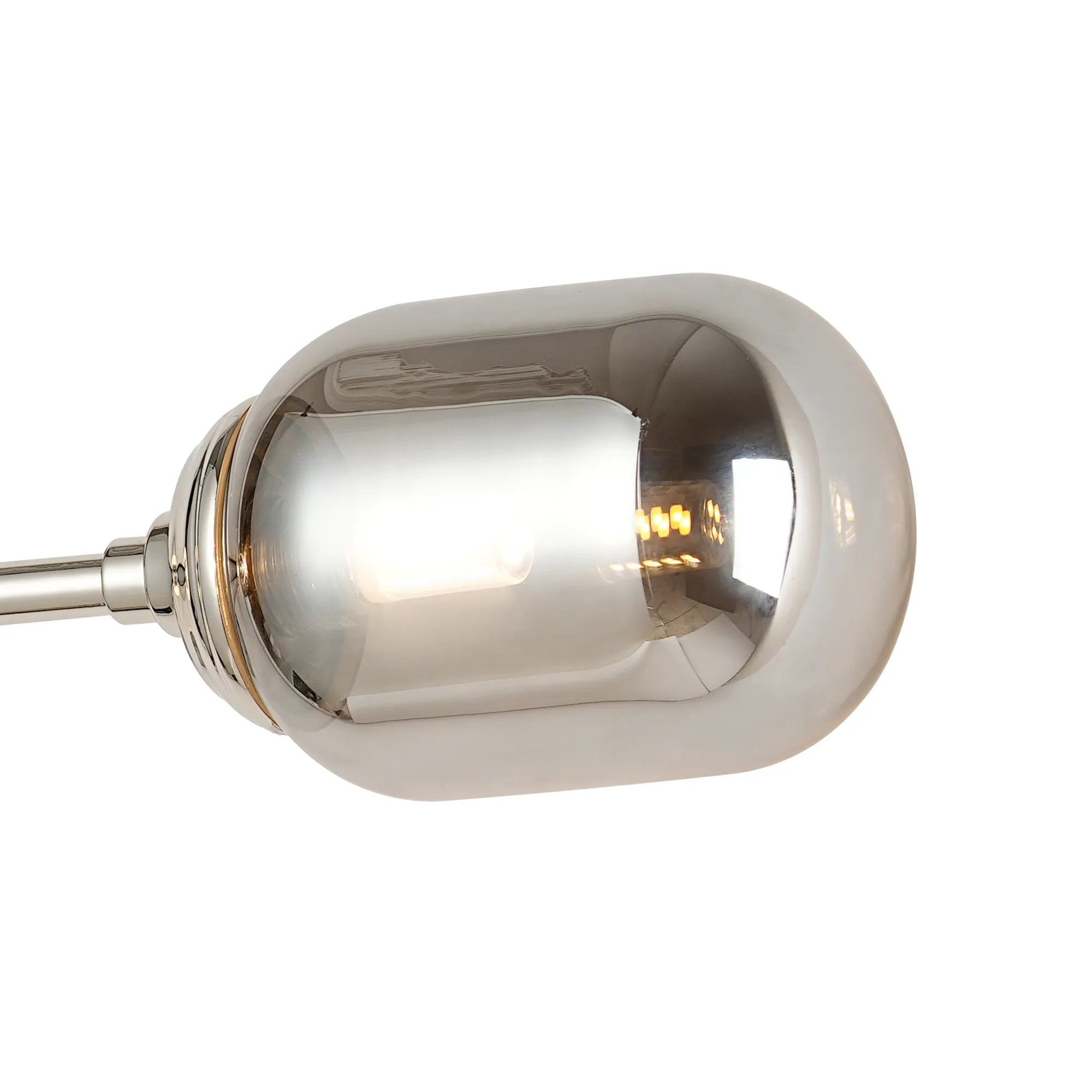 Dene Ceiling & Wall Light - Linear 2 Light - IP44 Nickel & Glass Smooth Tubular Glass