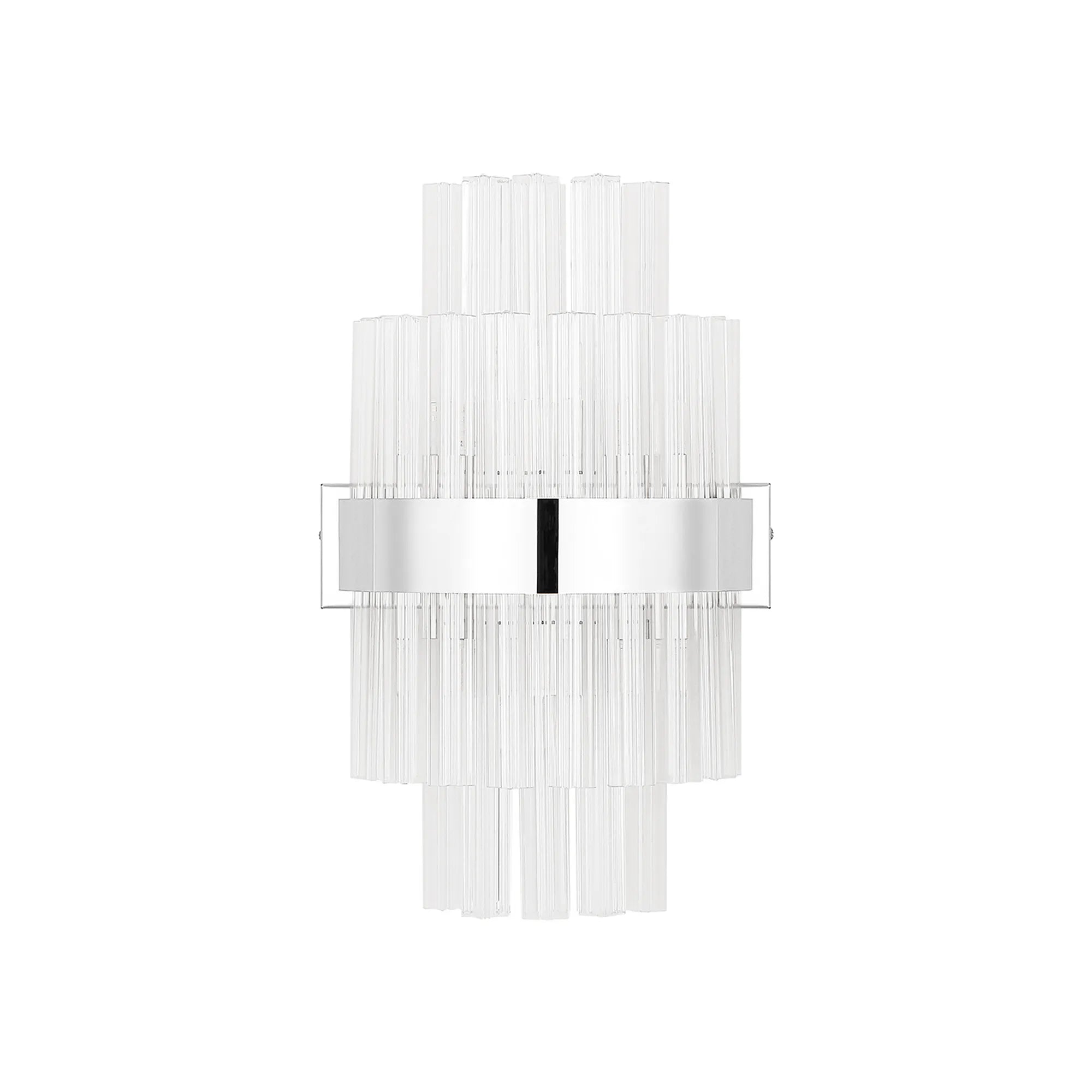 Farnley 6 Light Wall Light - Polished Nickel & Clear