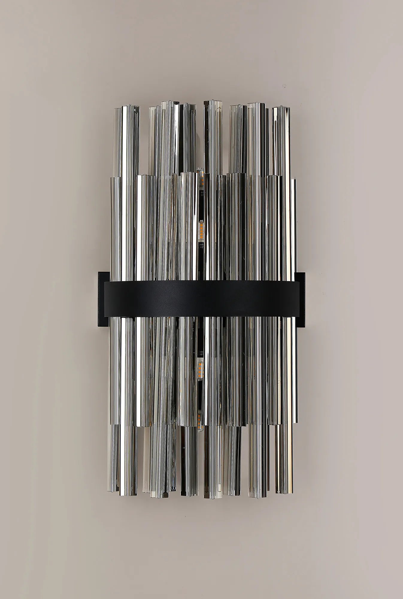 Farnley 8 Light - Wall Light - Satin Black & Smoke
