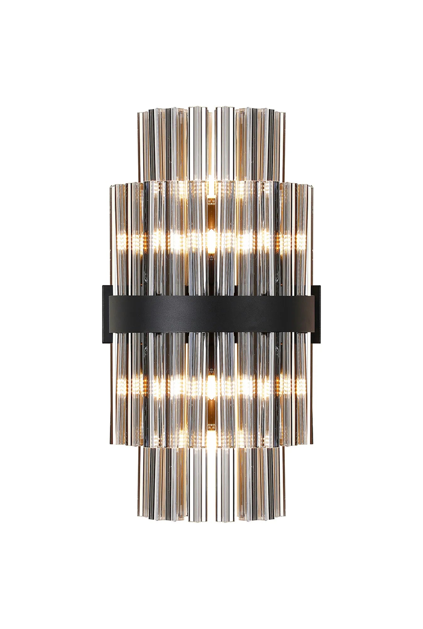 Farnley 8 Light - Wall Light - Satin Black & Smoke