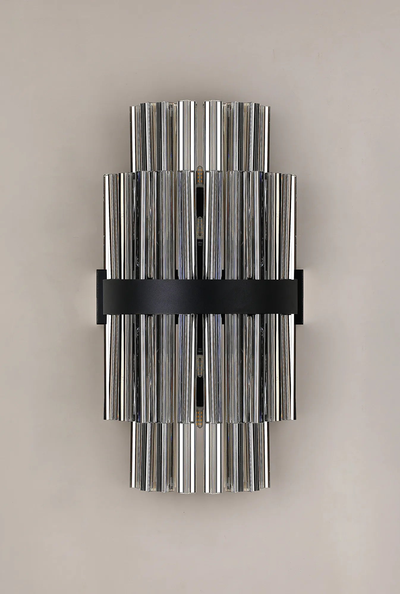 Farnley 8 Light - Wall Light - Satin Black & Smoke