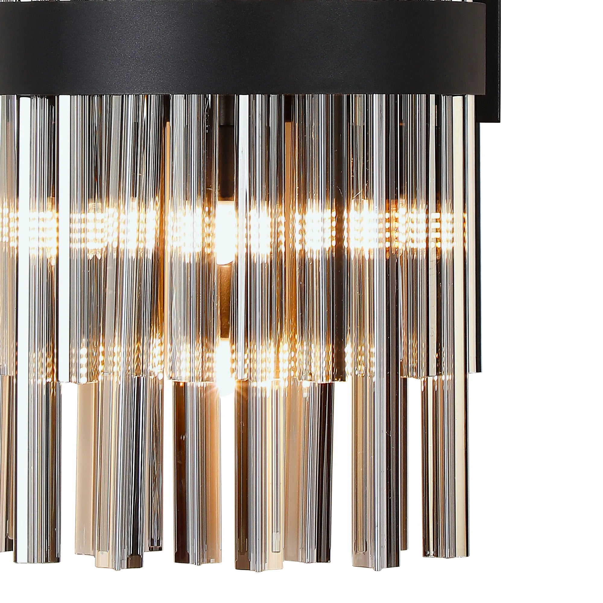 Farnley 8 Light - Wall Light - Satin Black & Smoke