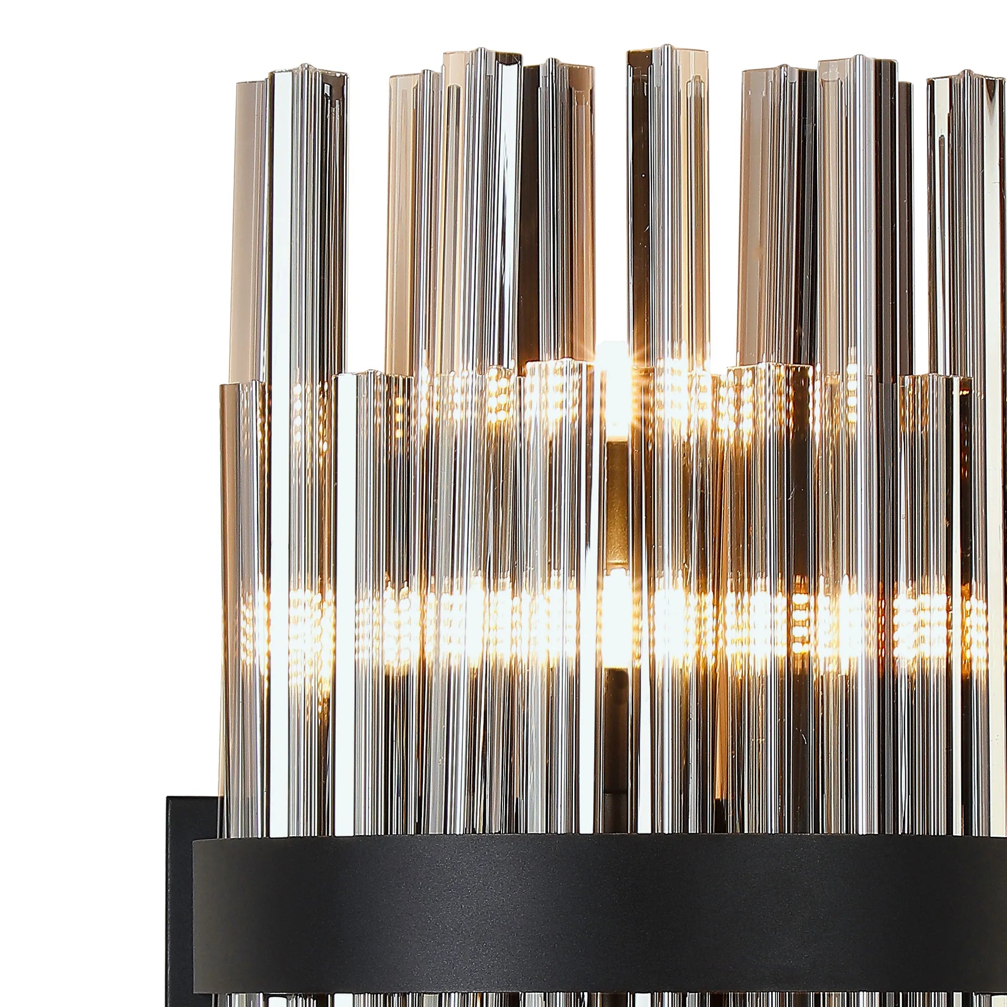 Farnley 8 Light - Wall Light - Satin Black & Smoke