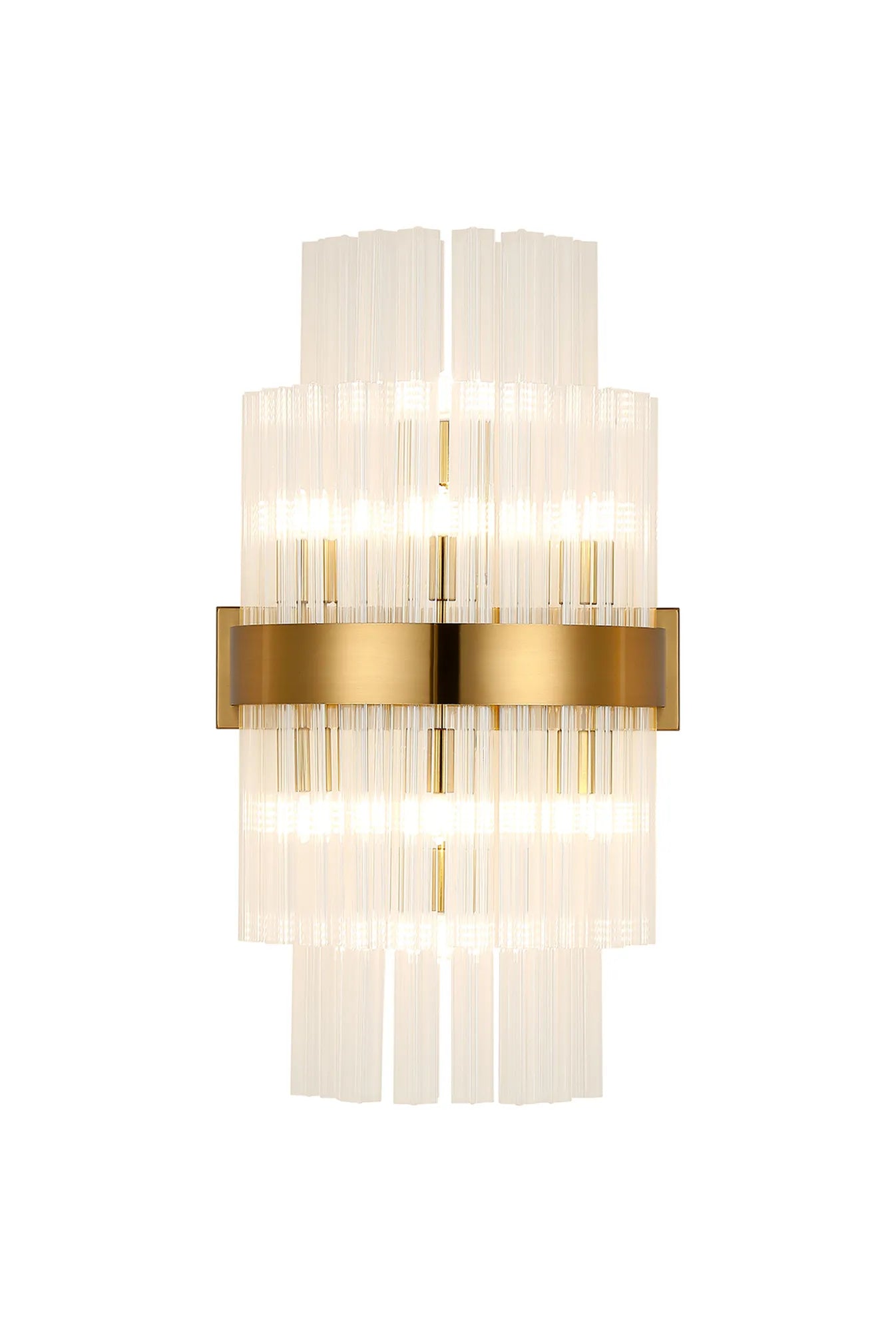 Farnley 8 Light - Wall Light - Brass & Clear