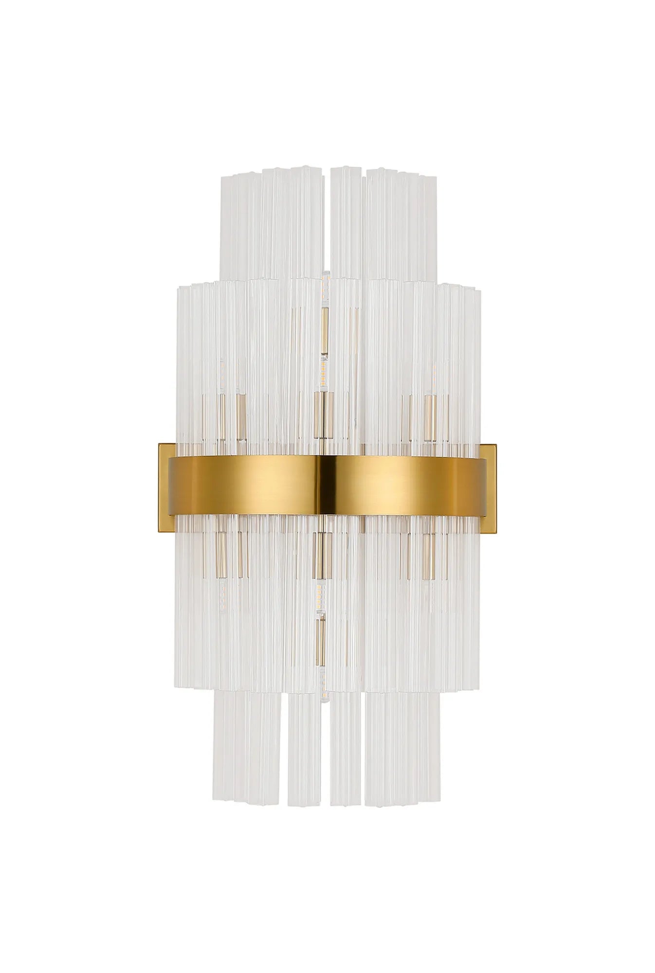 Farnley 8 Light - Wall Light - Brass & Clear