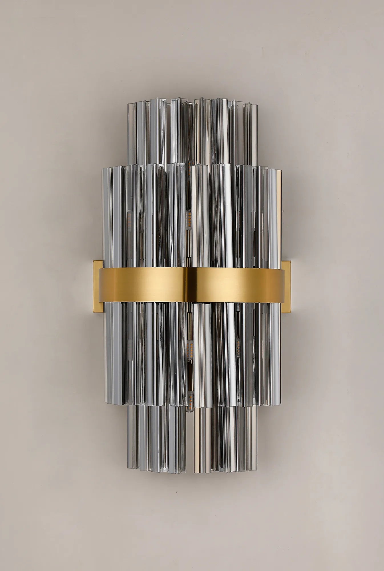 Farnley 8 Light - Wall Light - Brass & Smoke