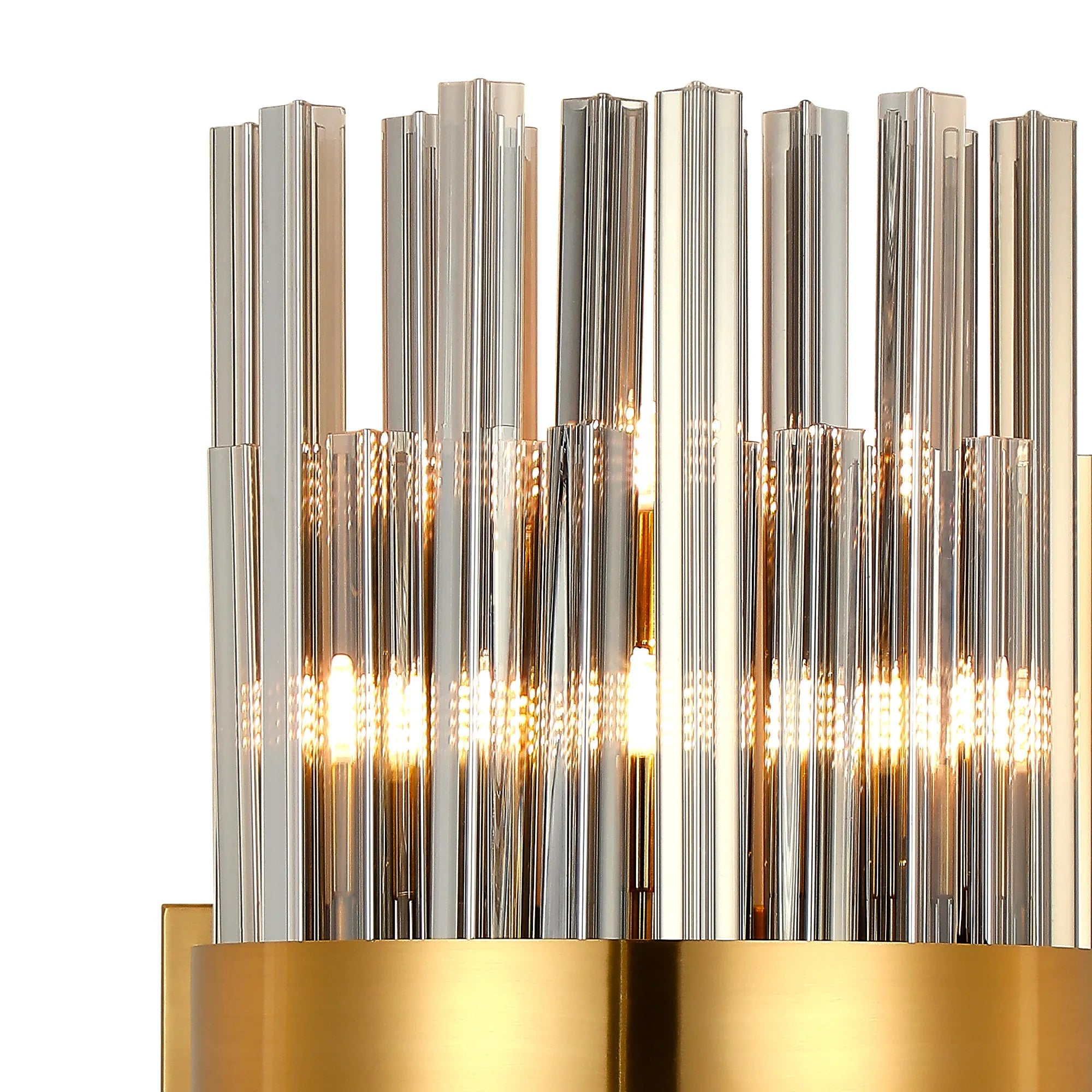 Farnley 8 Light - Wall Light - Brass & Smoke