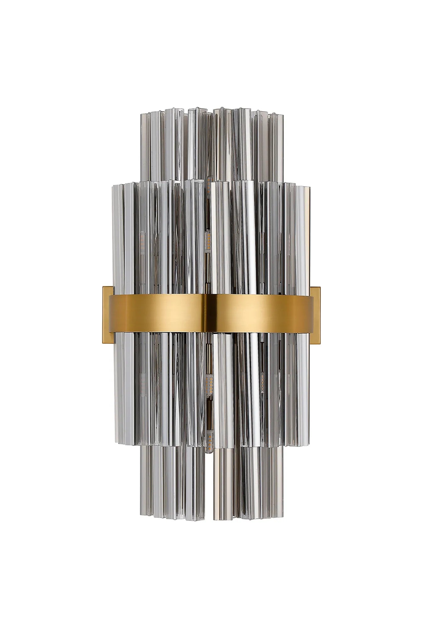 Farnley 8 Light - Wall Light - Brass & Smoke