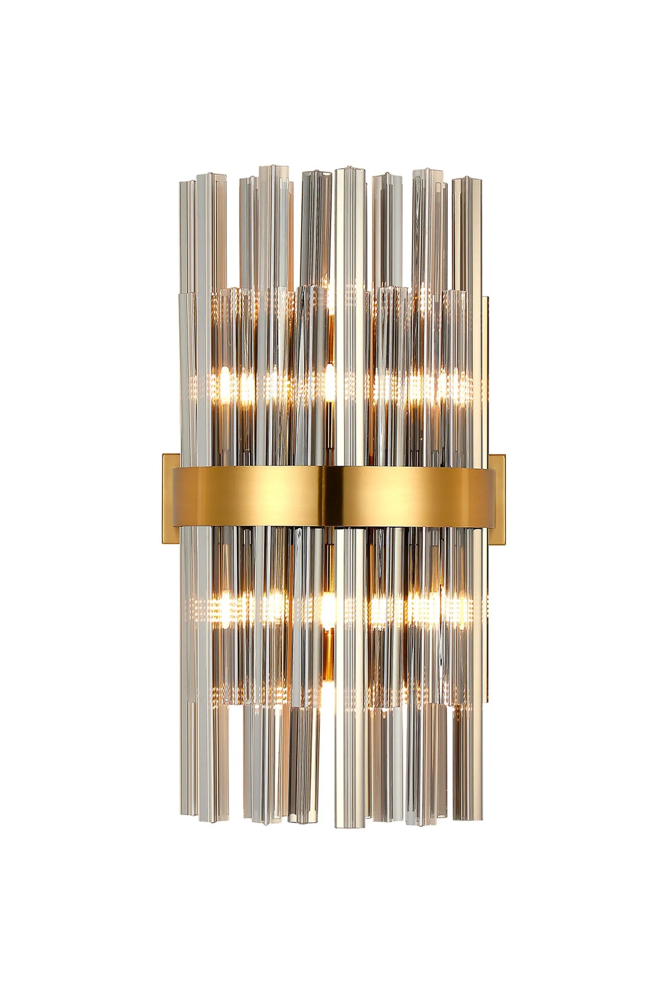 Farnley 8 Light - Wall Light - Brass & Smoke