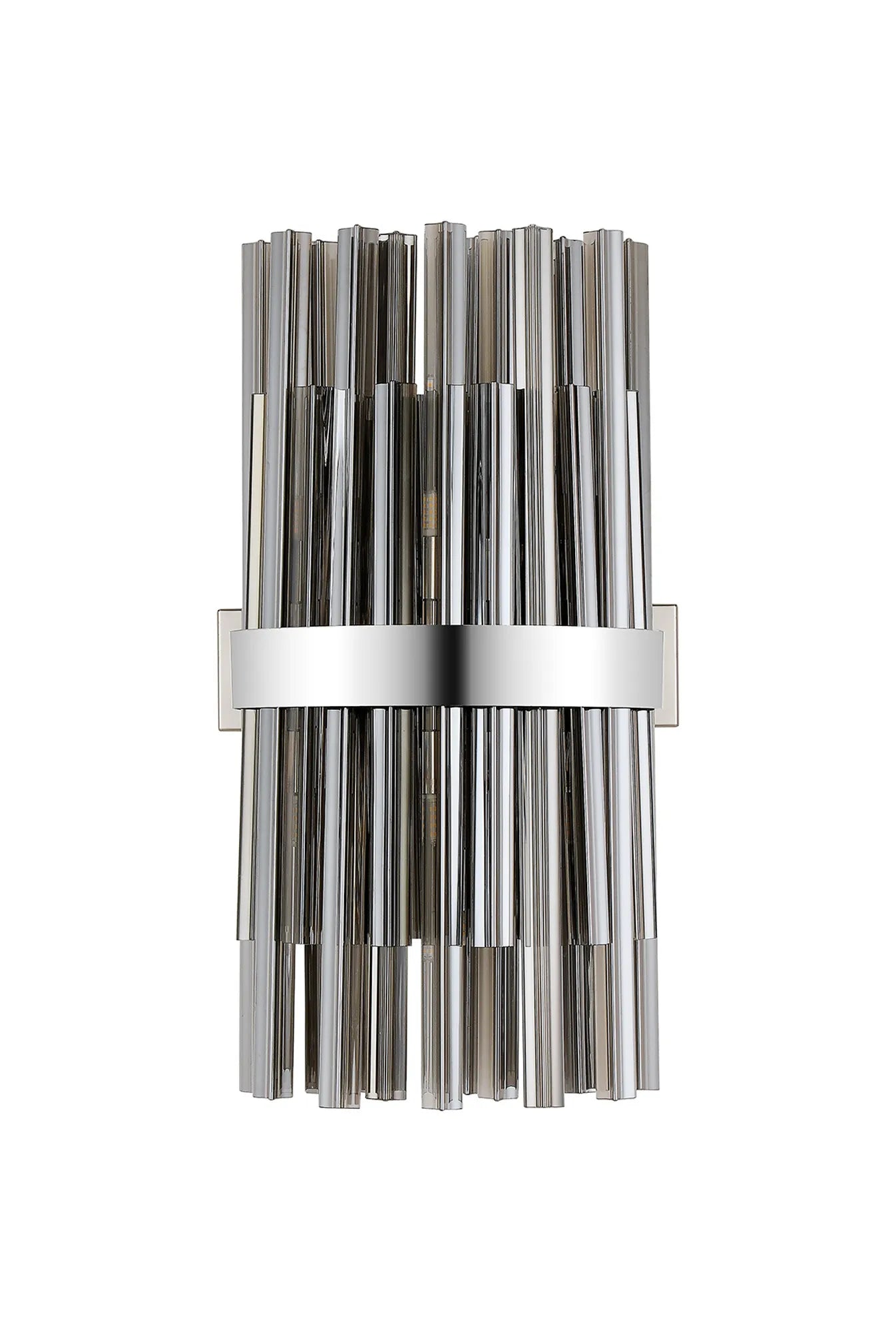 Farnley 8 Light - Wall Light - Polished Nickel & Smoke