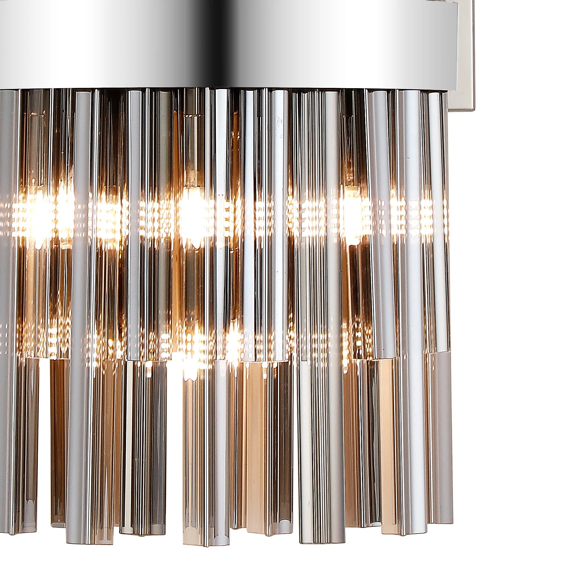 Farnley 8 Light - Wall Light - Polished Nickel & Smoke