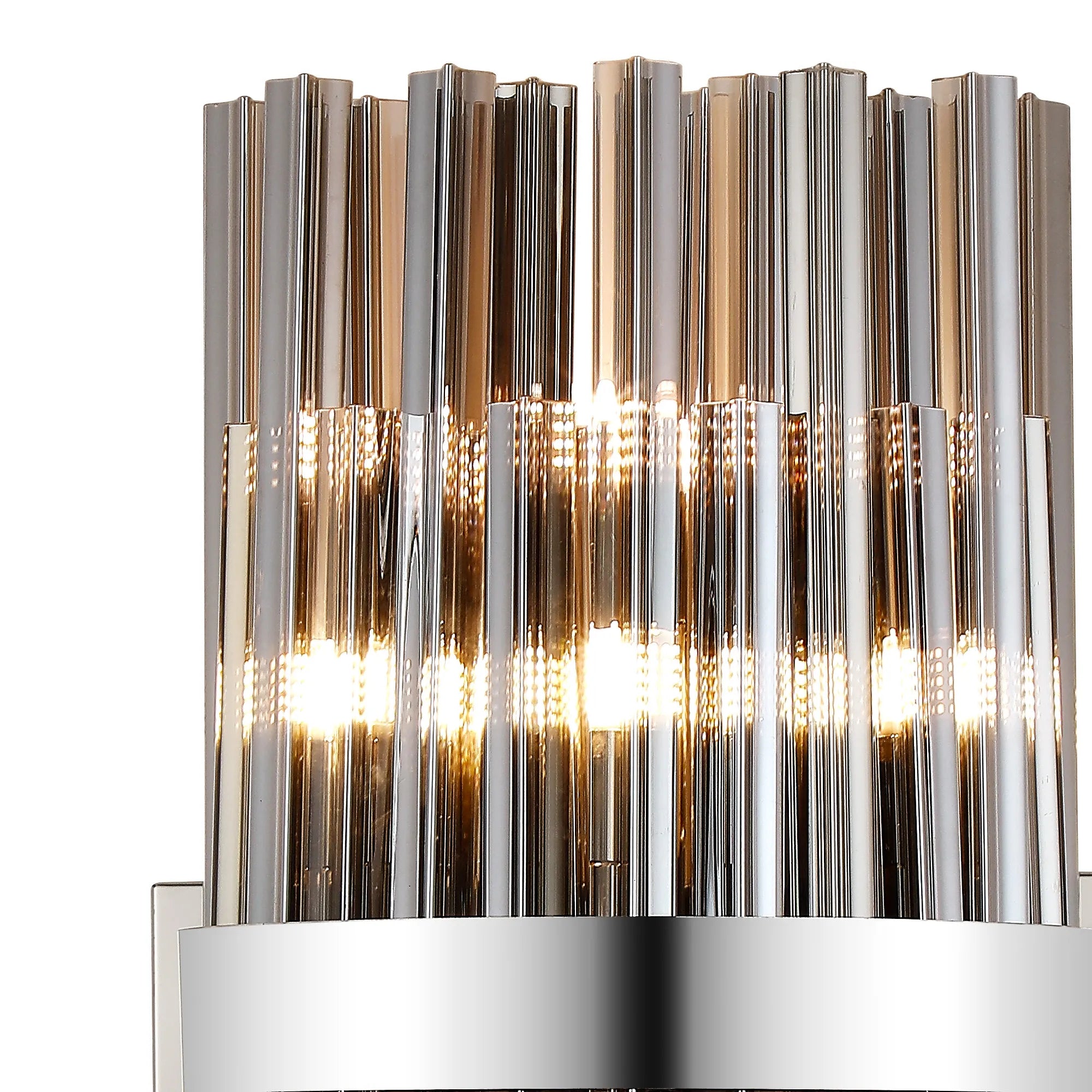 Farnley 8 Light - Wall Light - Polished Nickel & Smoke