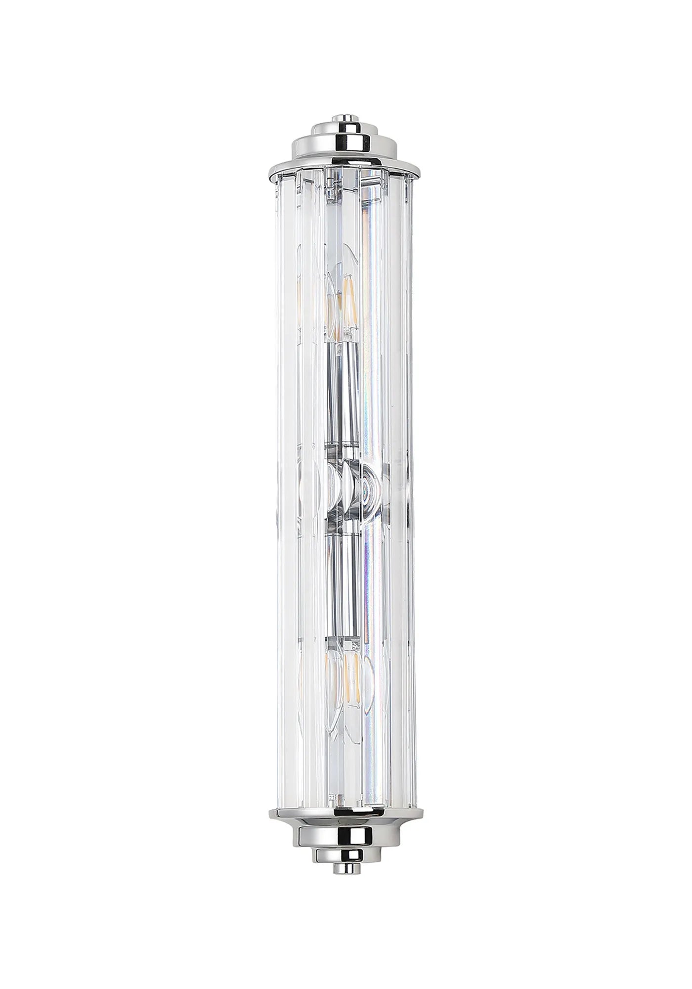Fratton 2 Light Crystal Wall IP44 - Polished Chrome & Clear Crystal