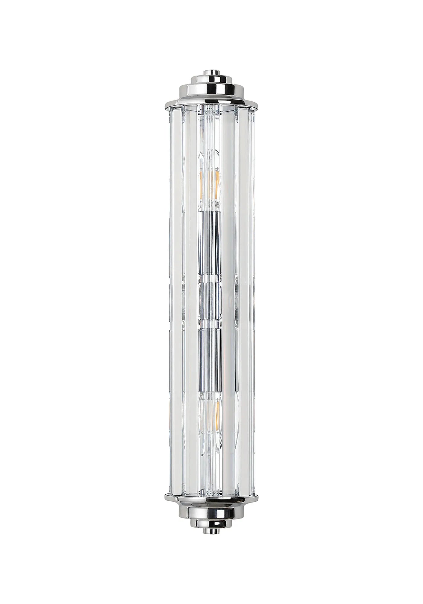 Fratton 2 Light Crystal Wall IP44 - Polished Chrome & Clear Crystal