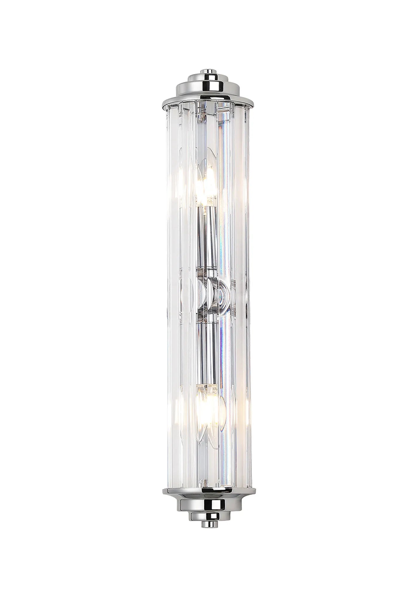 Fratton 2 Light Crystal Wall IP44 - Polished Chrome & Clear Crystal
