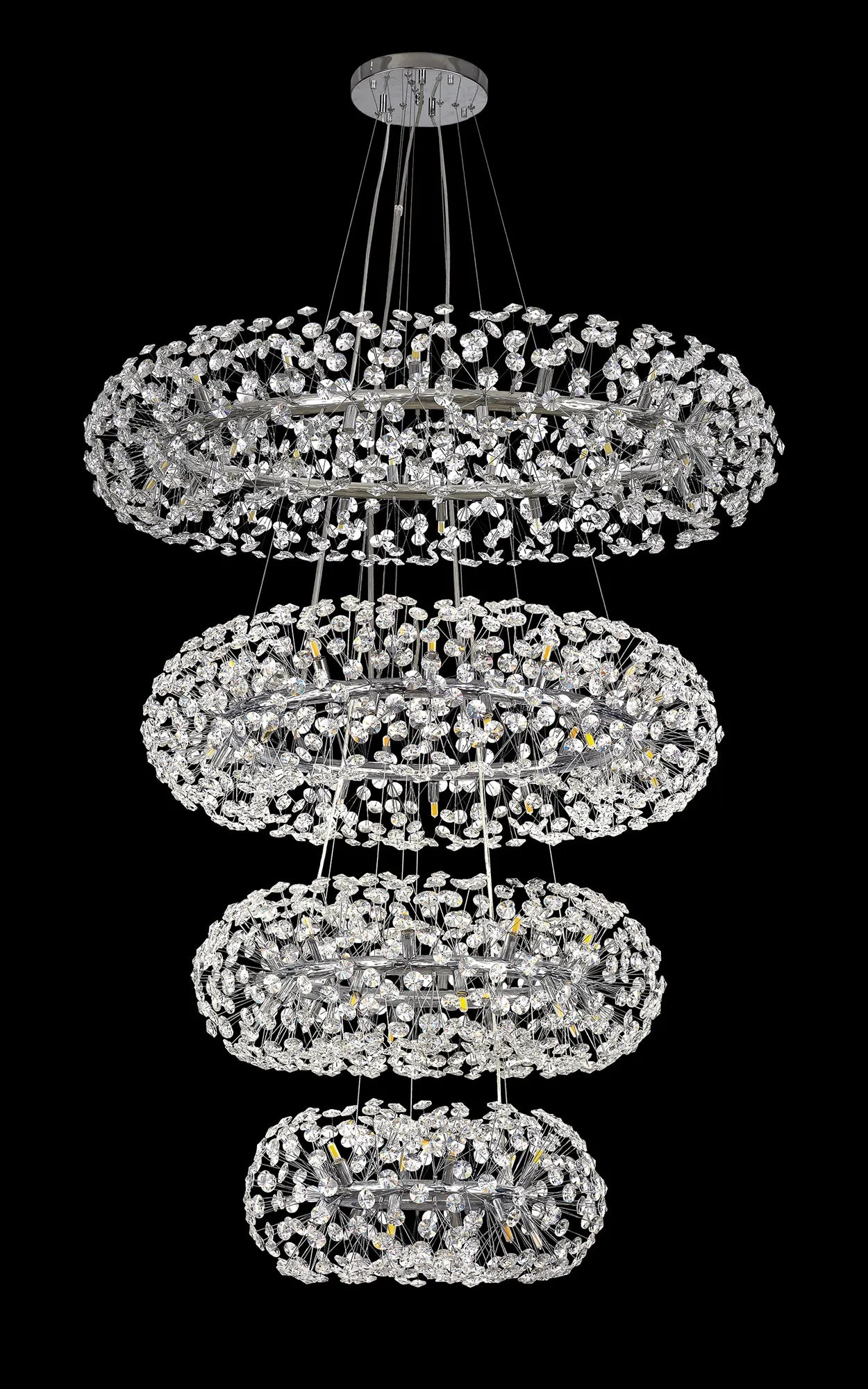 Grosvenor 4 Tier 30 Light Chandelier - Polished Chrome & Crystal