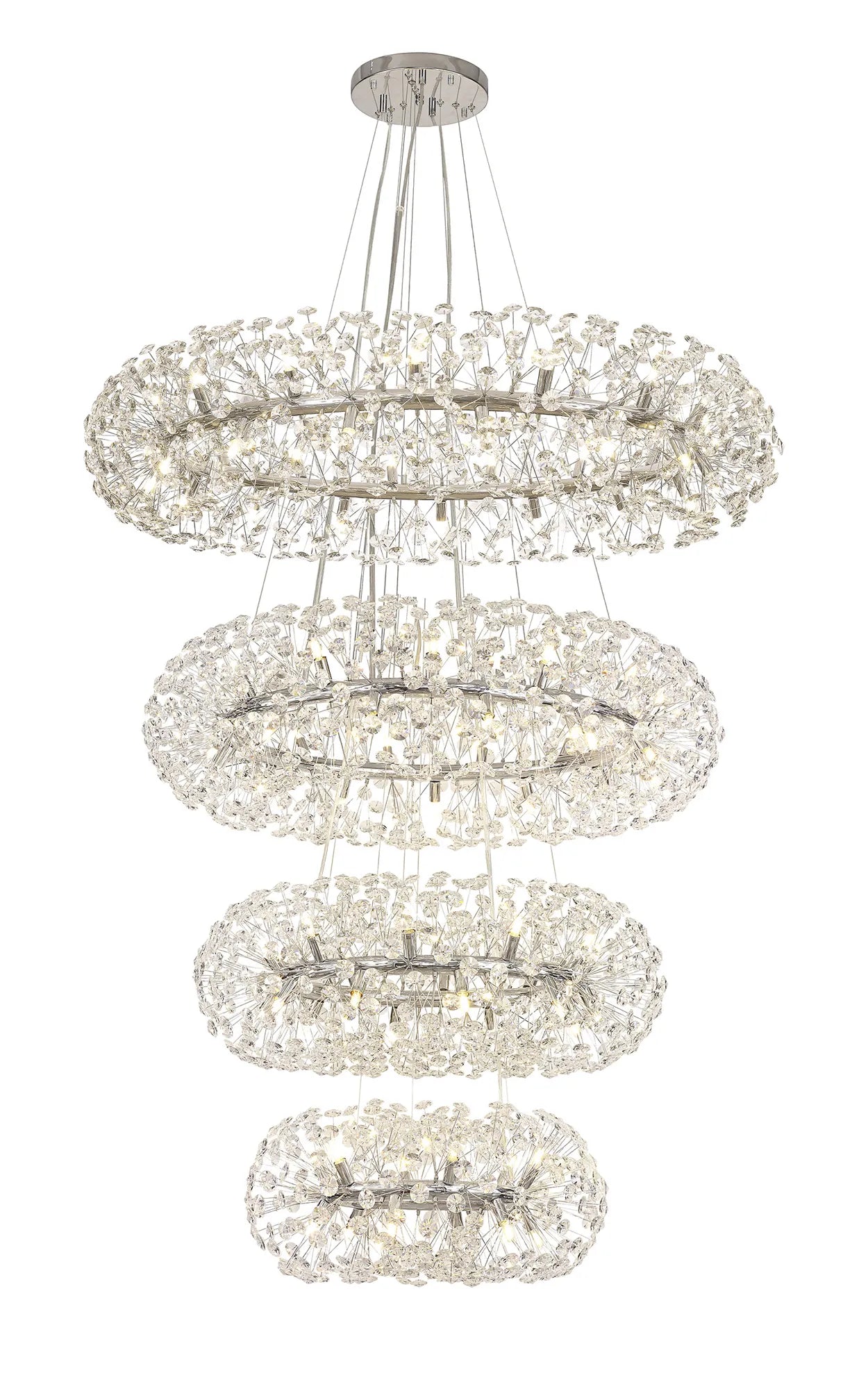 Grosvenor 4 Tier 30 Light Chandelier - Polished Chrome & Crystal