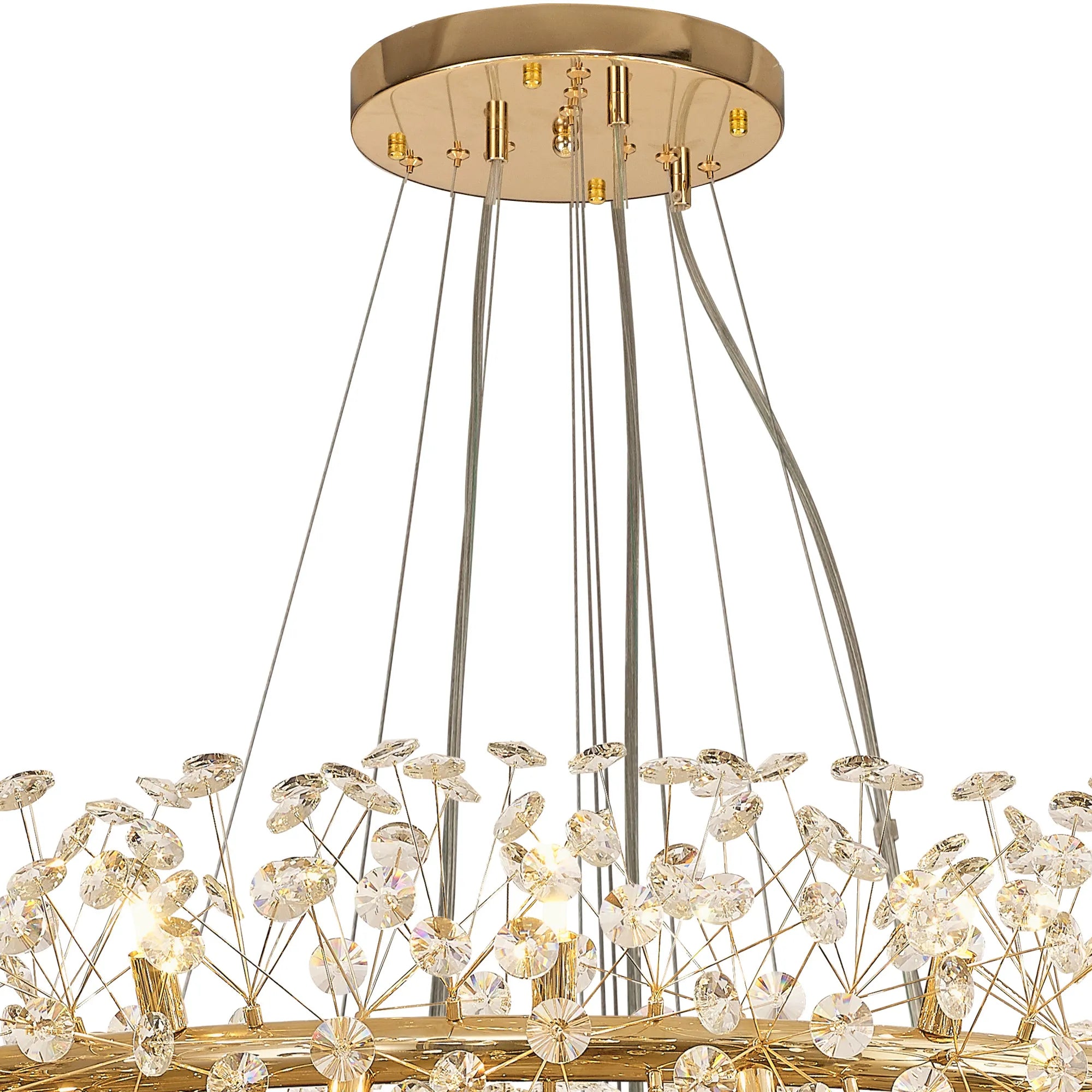 Grosvenor 4 Tier 30 Light Chandelier - French Gold & Crystal