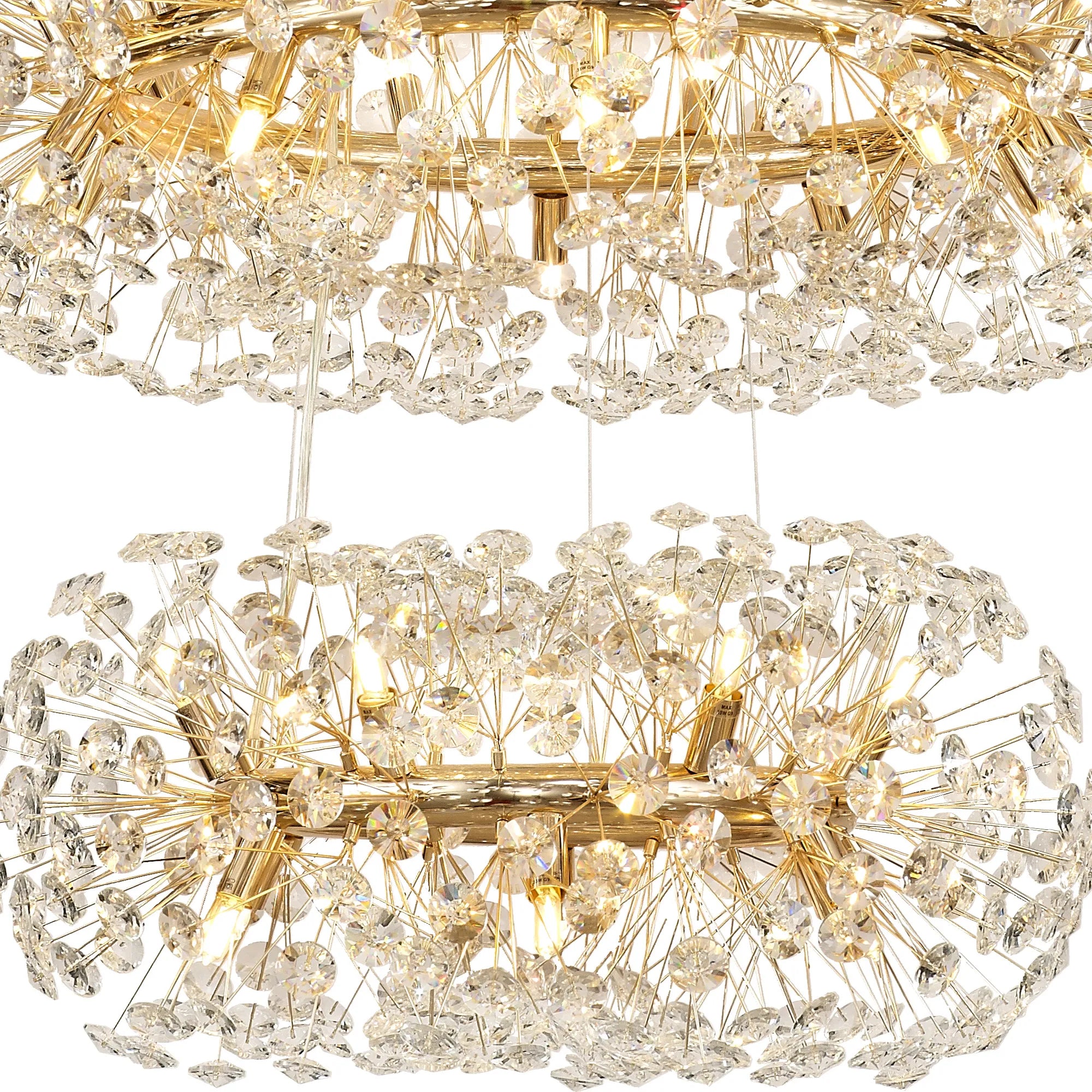 Grosvenor 4 Tier 30 Light Chandelier - French Gold & Crystal