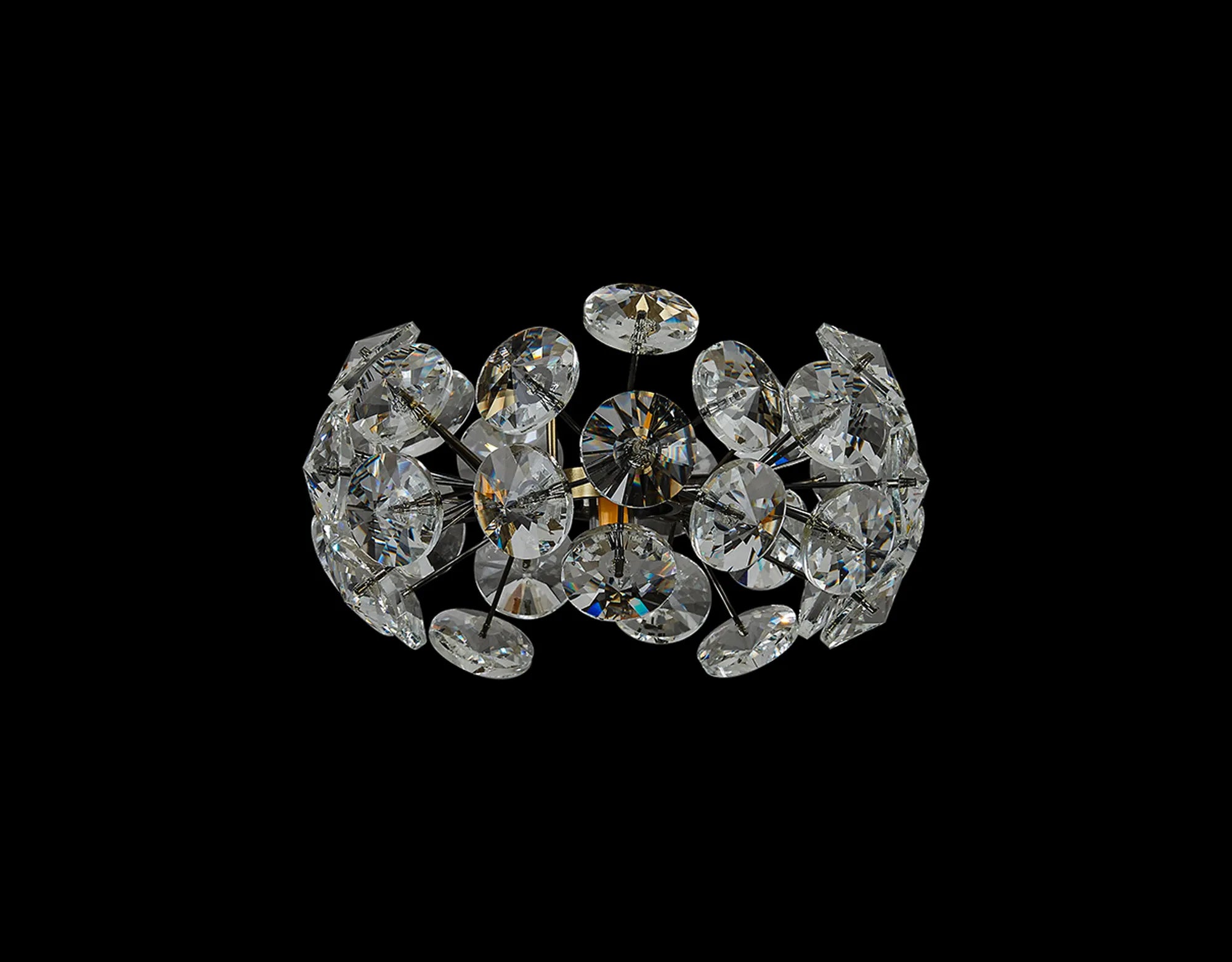 Grosvenor Non-Electric Shade (A) - Antique Brass & Crystal