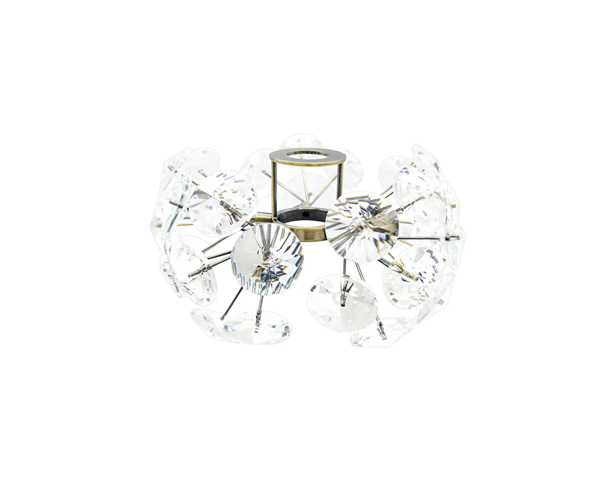 Grosvenor Non-Electric Shade (A) - Antique Brass & Crystal