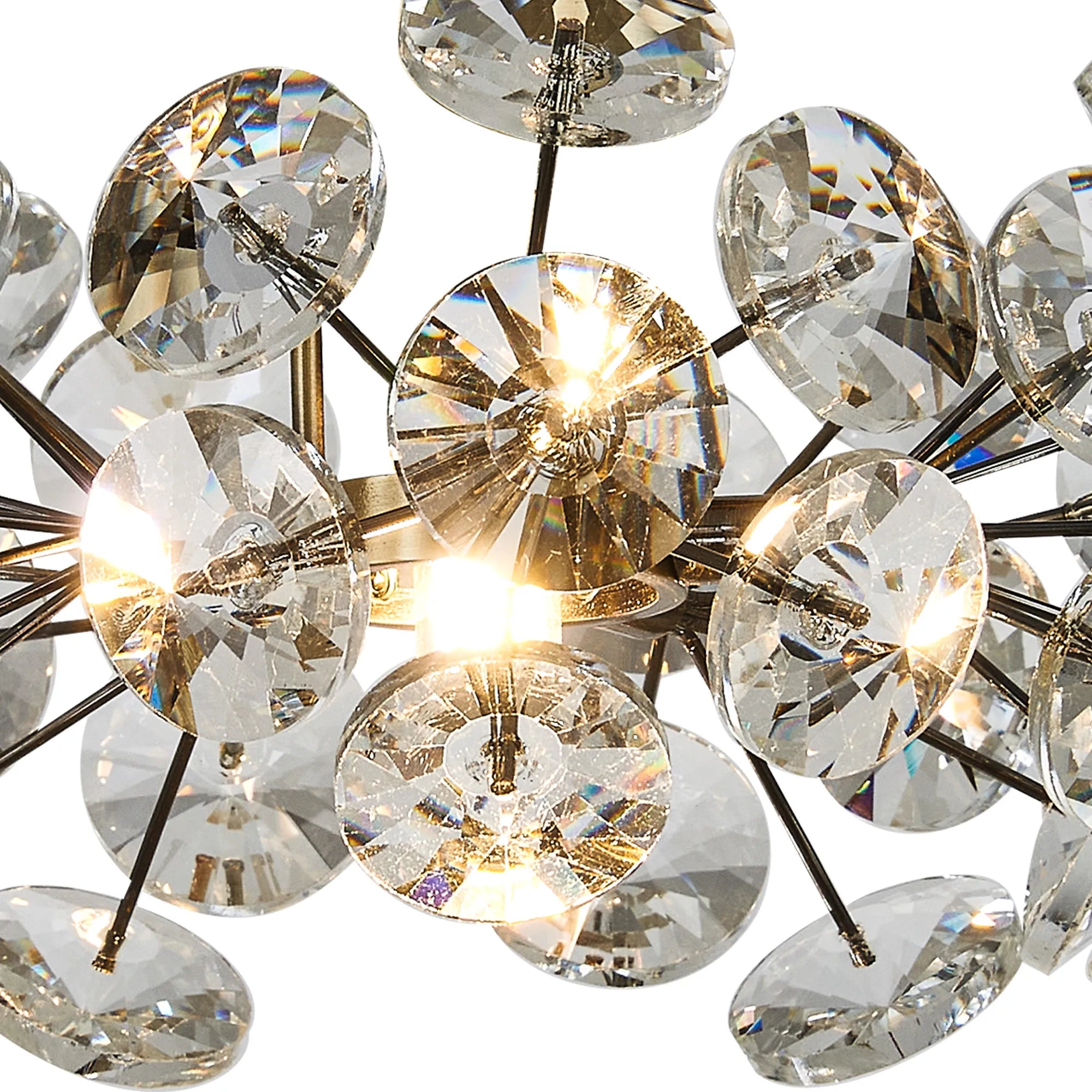 Grosvenor Non-Electric Shade (A) - Antique Brass & Crystal