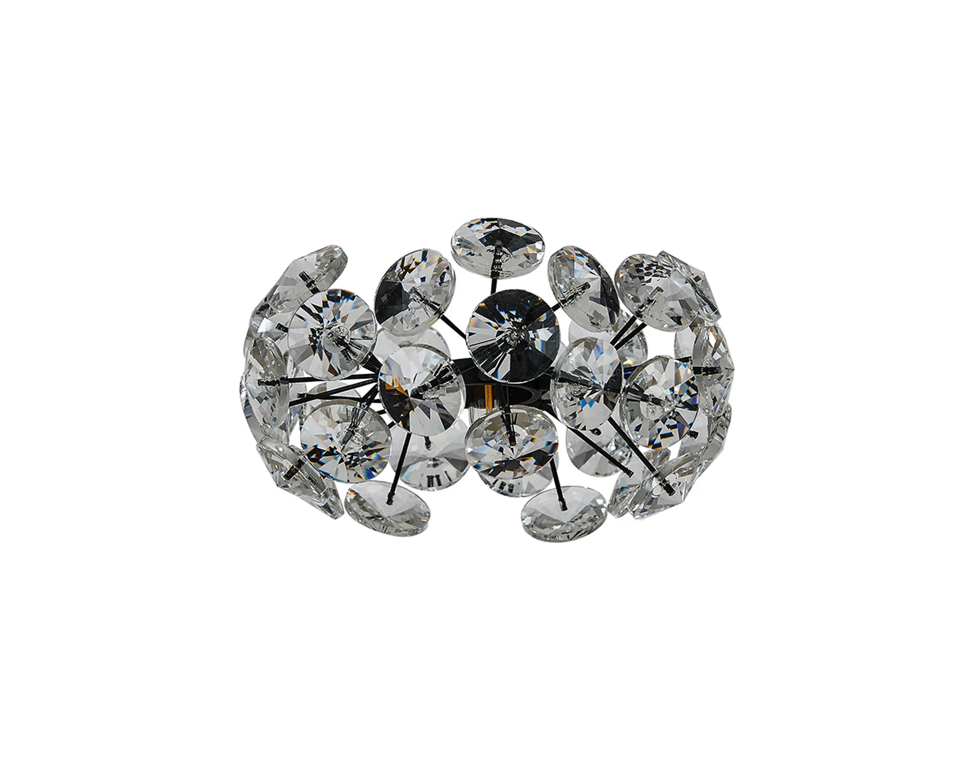 Grosvenor Non-Electric Shade (A) - Satin Black & Crystal