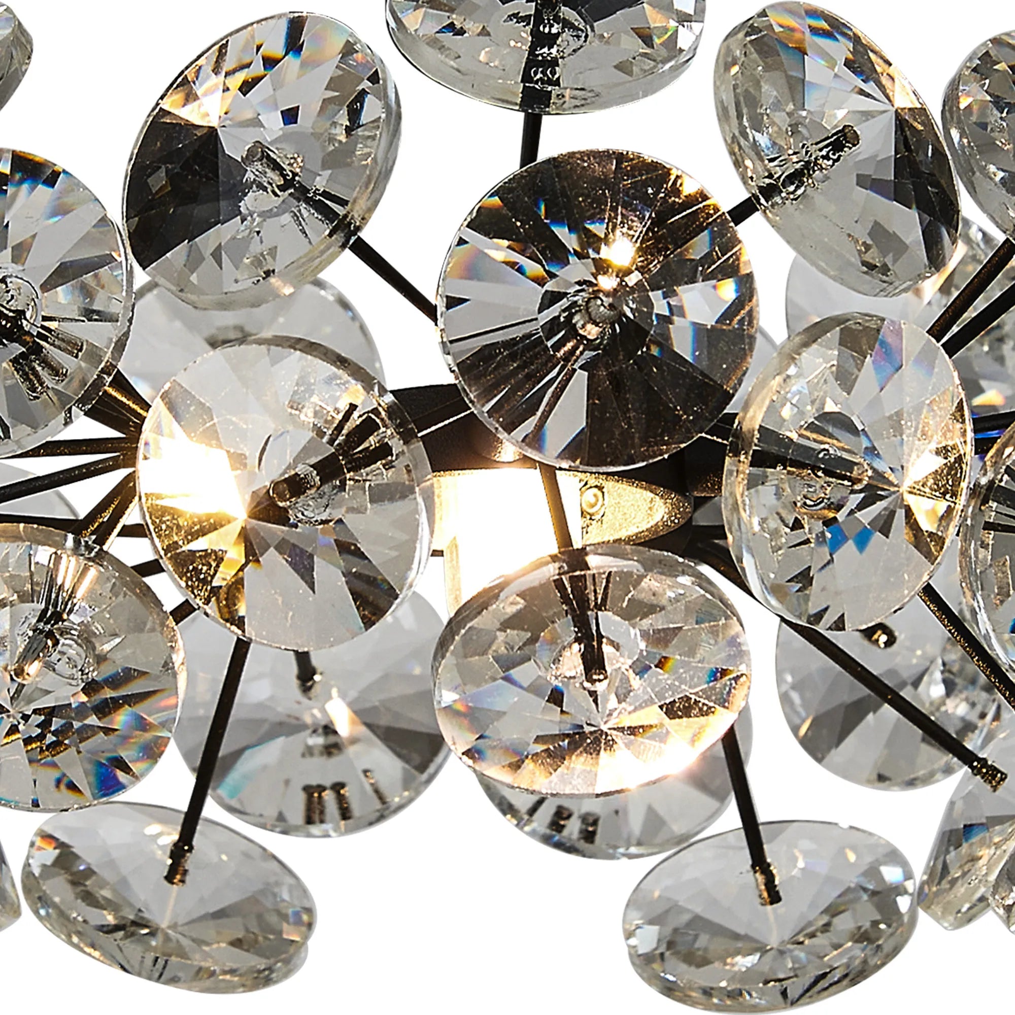 Grosvenor Non-Electric Shade (A) - Satin Black & Crystal