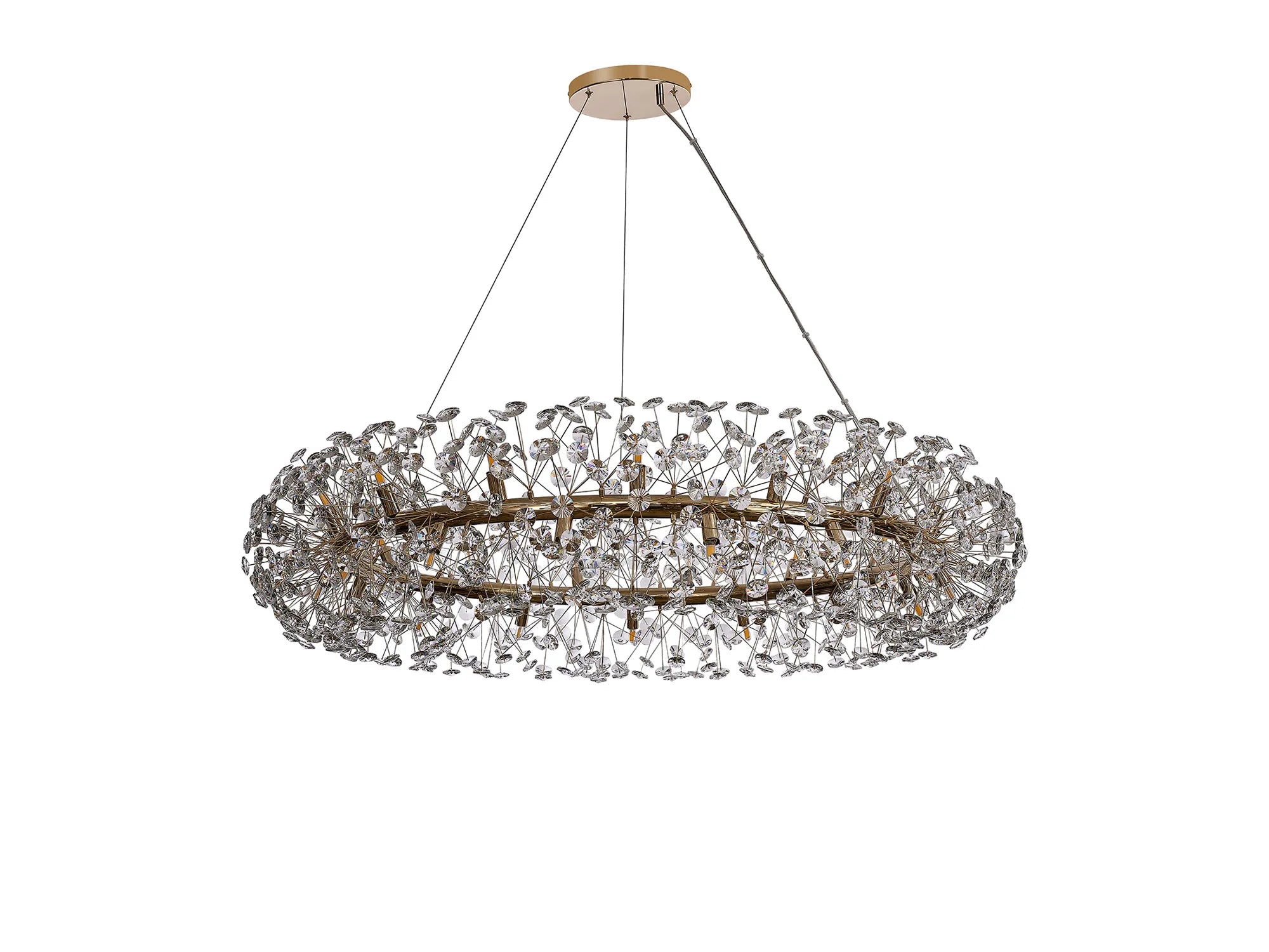 Grosvenor 1.2m Ring Pendant 30 Light Chandelier - French Gold