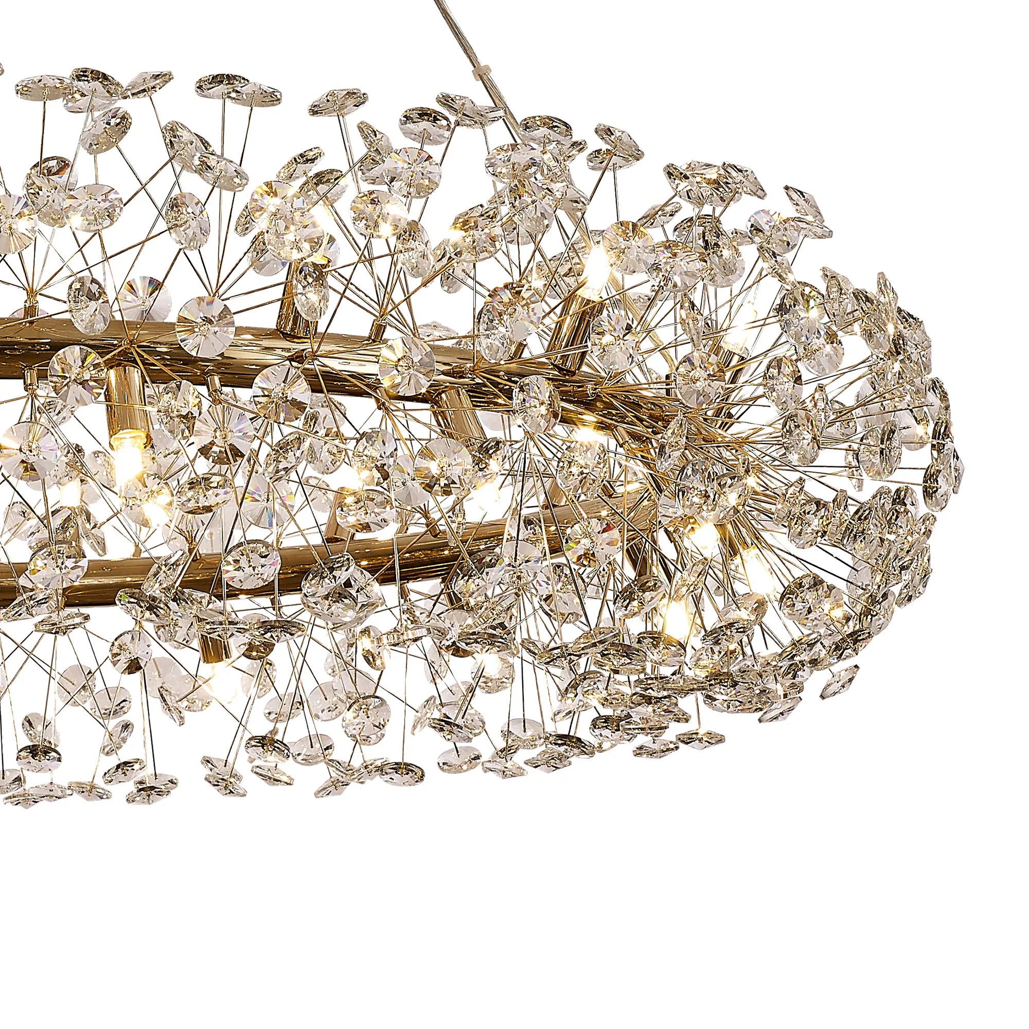 Grosvenor 1.2m Ring Pendant 30 Light Chandelier - French Gold