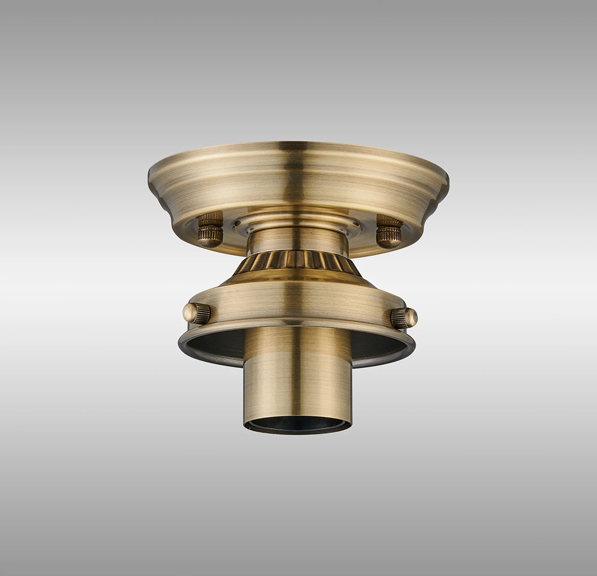 Grove Flush Ceiling Light -Antique Brass