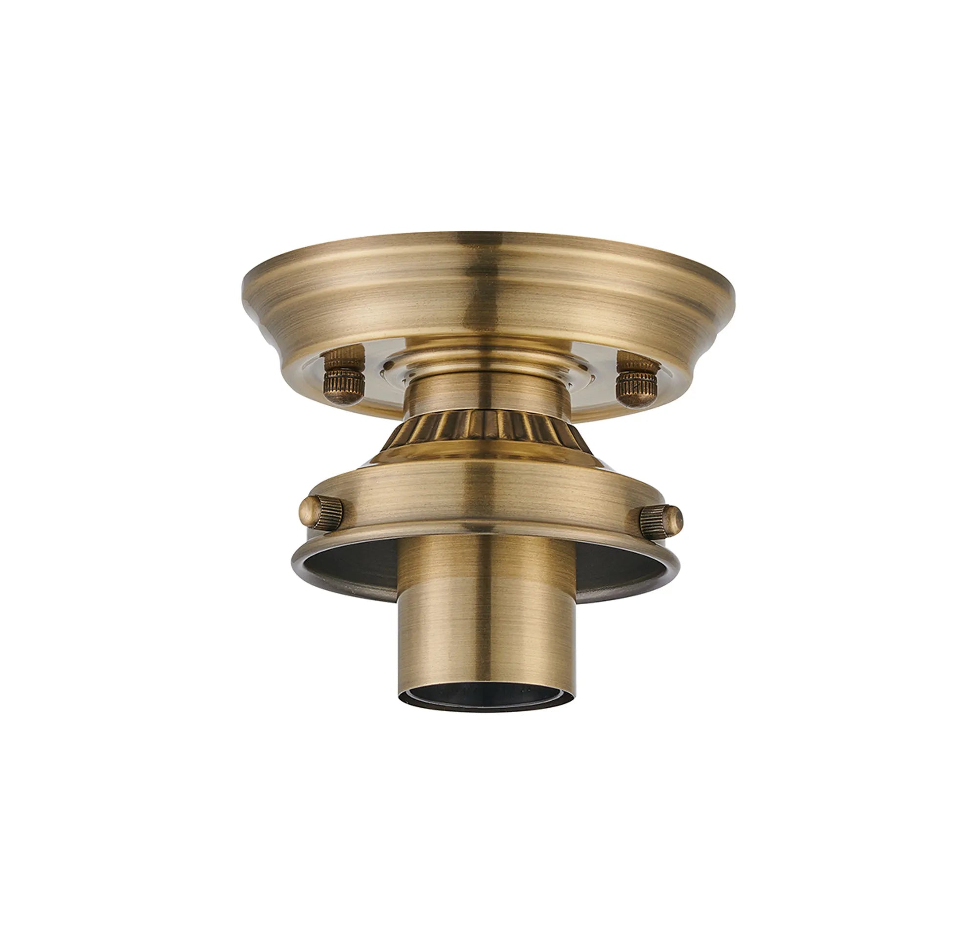 Grove Flush Ceiling Light -Antique Brass