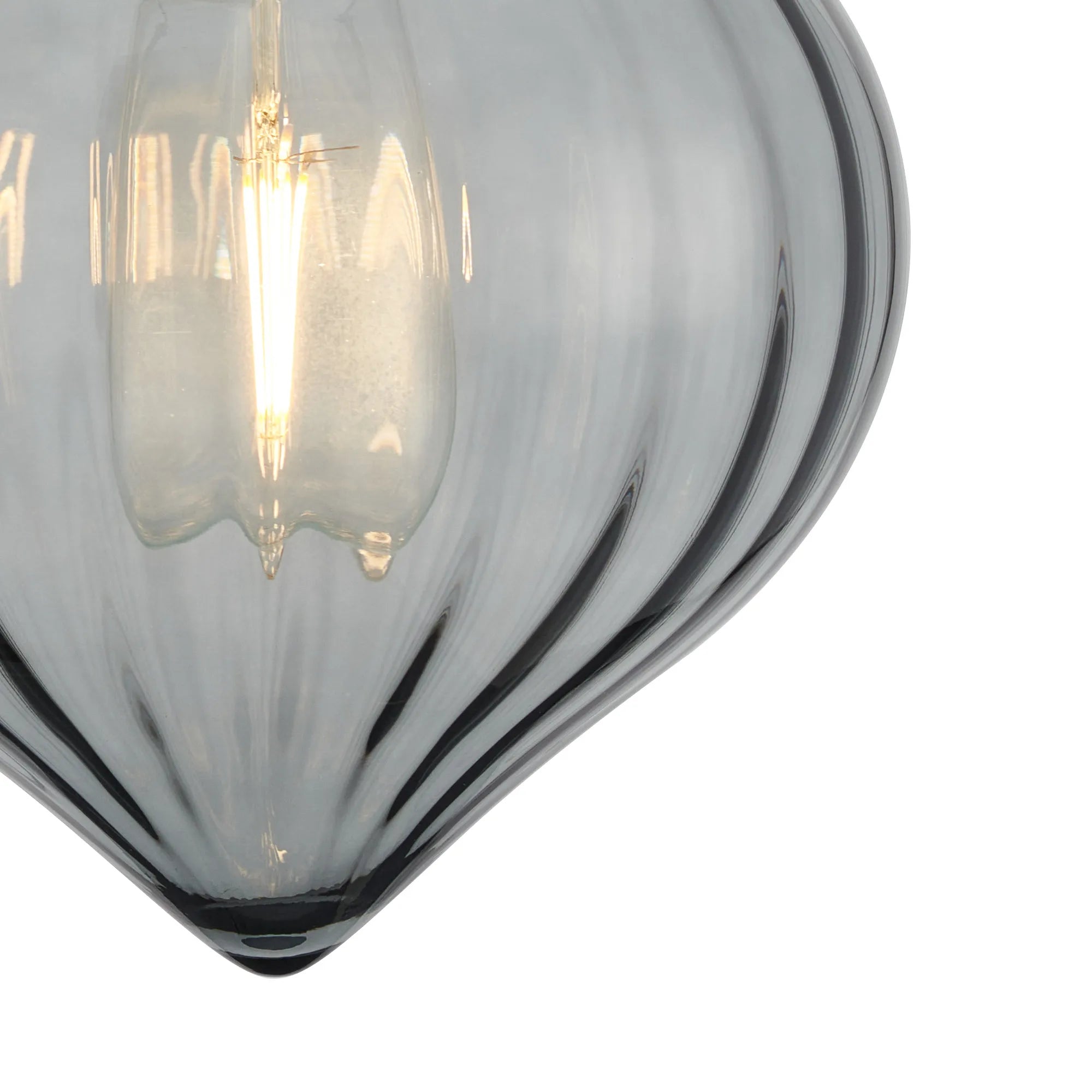 Grove Wall Light with Flower Bud Shade - Antique Brass & Smoke