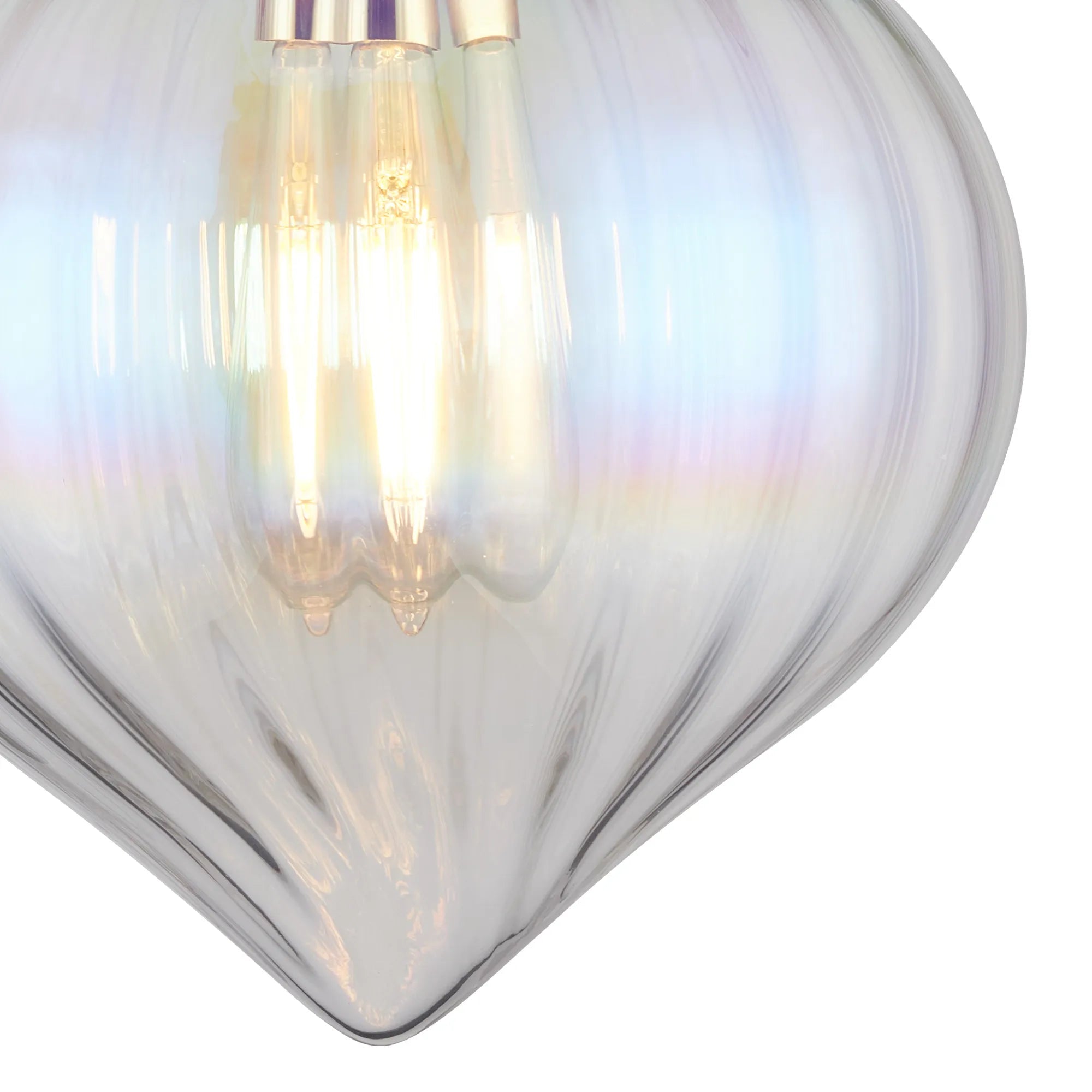 Grove Wall Light with Flower Bud Shade - French Gold & Iridescent Faded